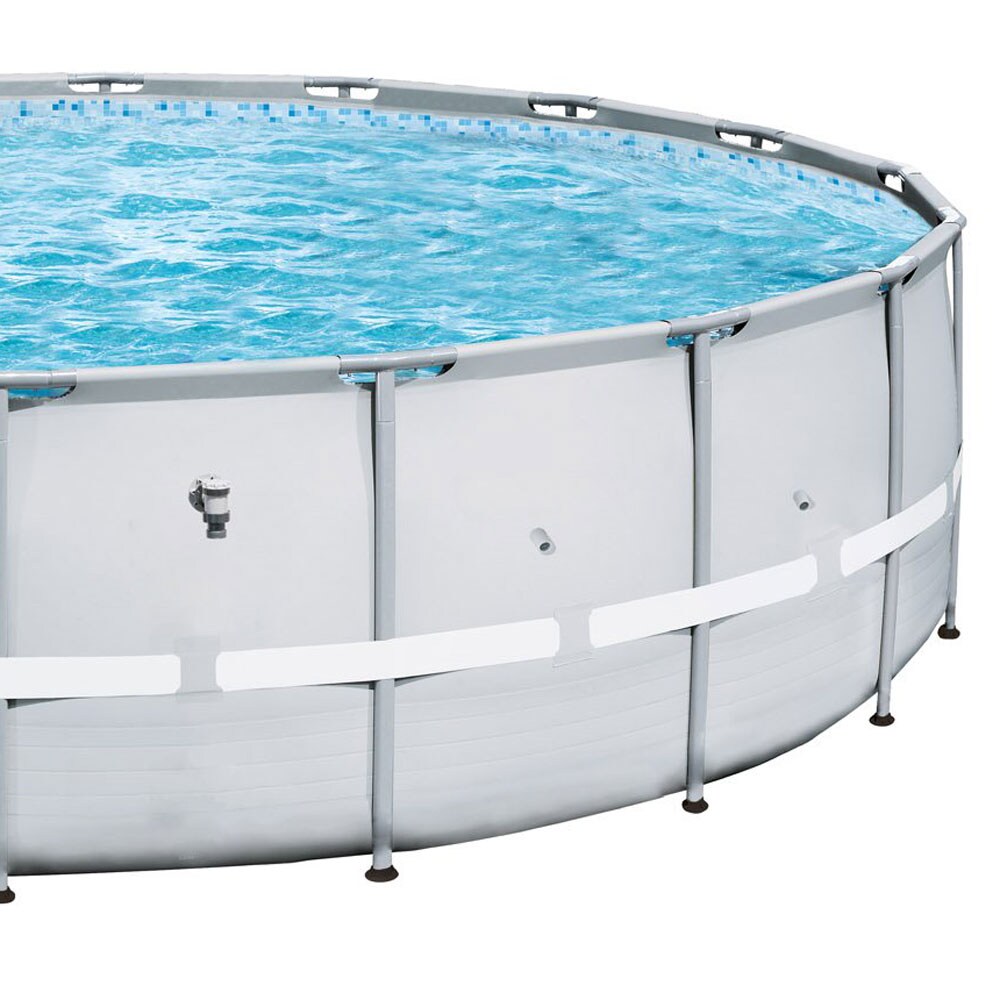 Bestway 18-ft x 18-ft x 52-in Metal Frame Round Above-Ground Pool in ...