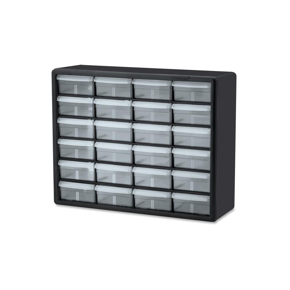 Akro-Mils 24 Drawer Plastic Storage Organizer with Drawers for Hardware,  Small Parts, Craft Supplies, Black 