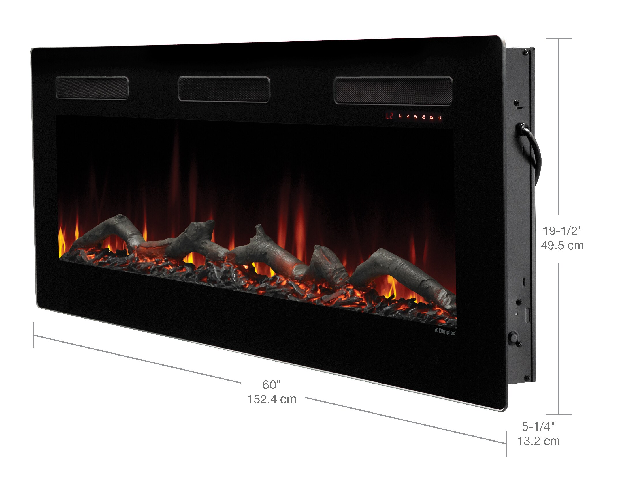 Dimplex 60-in W Black Fan-forced Electric Fireplace In The Electric ...