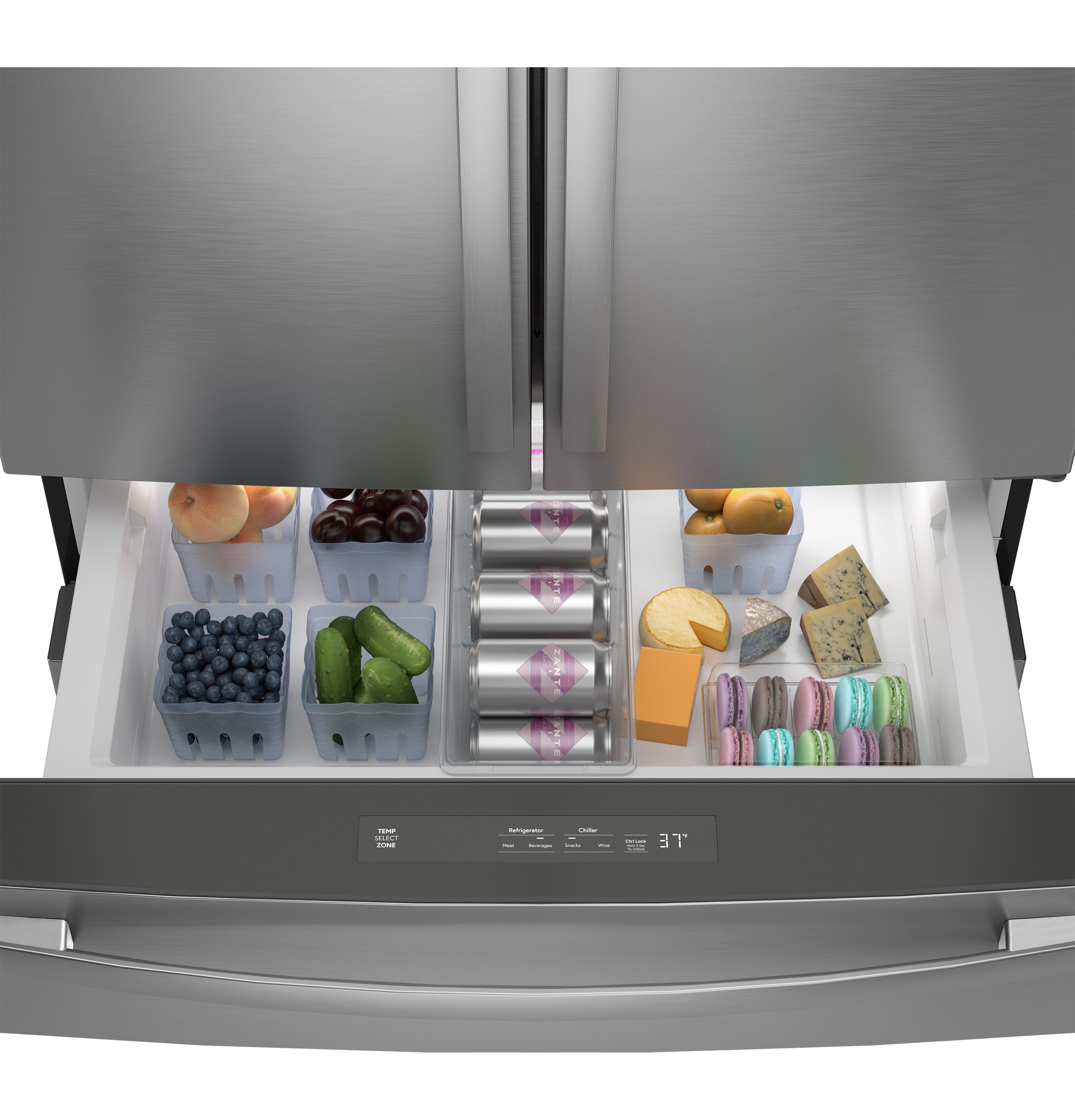 Stainless Steel Smart French Door Refrigerator with Ice Maker