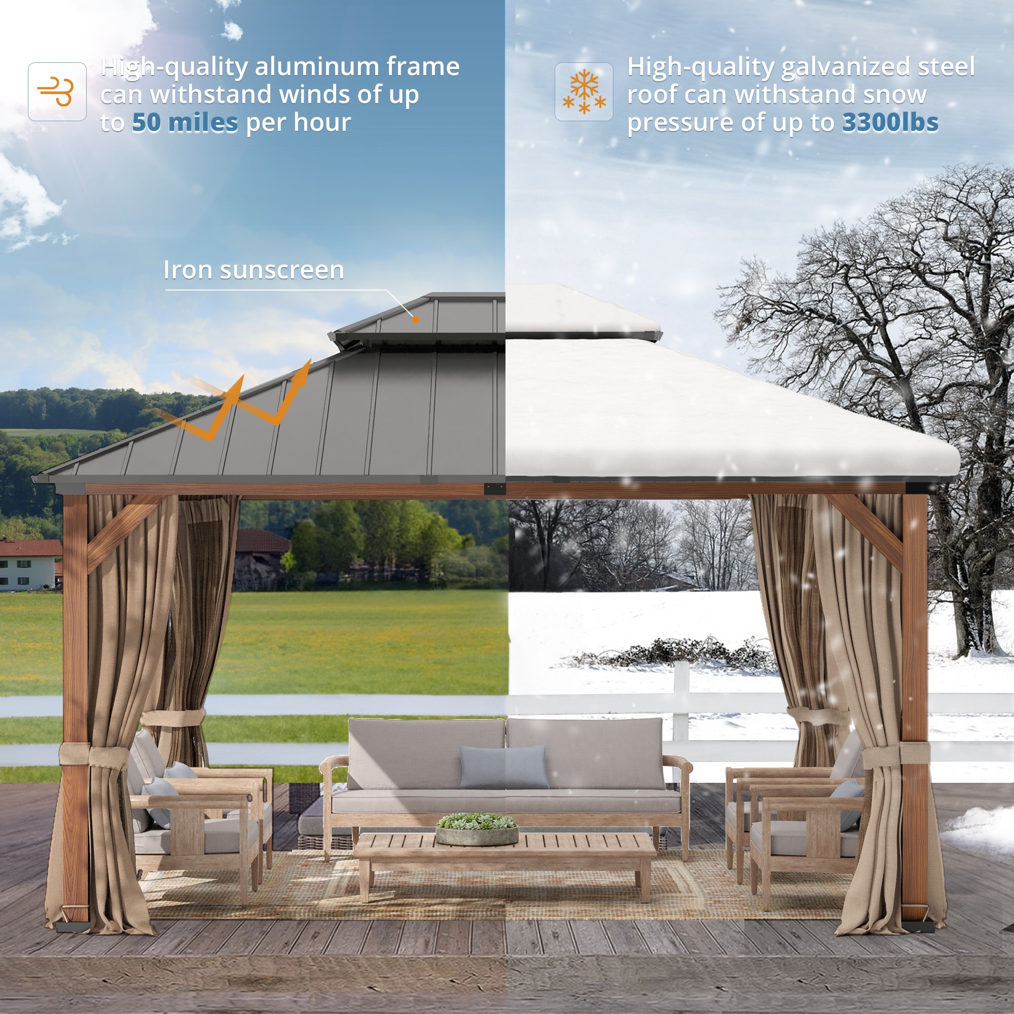 Yurevna KKLT-BR-2 Wood-Resin-Gazebos - View #7