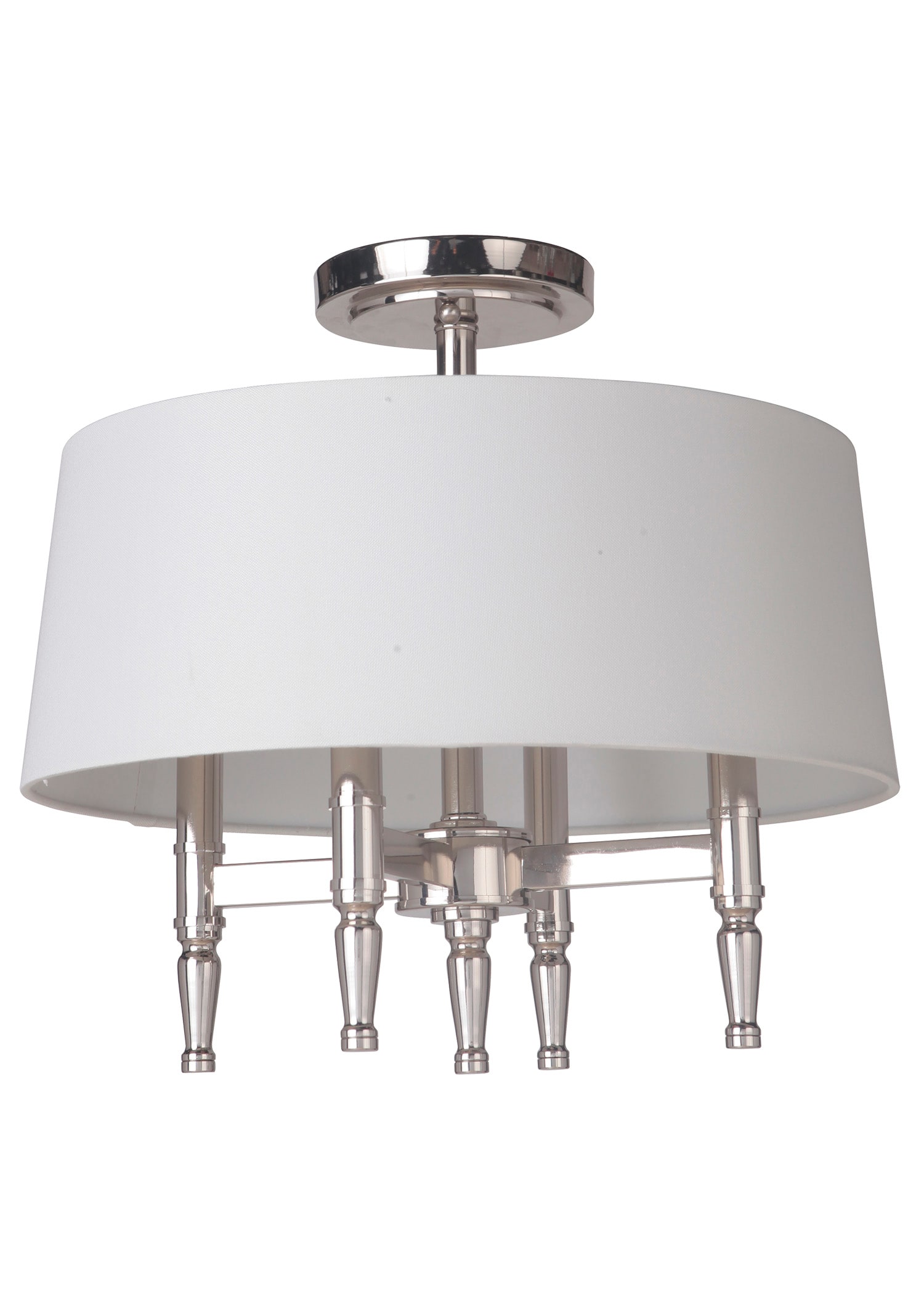 Craftmade 44654-PLN Ella 1-Light 18-in Polished Nickel Semi-Flush mount light