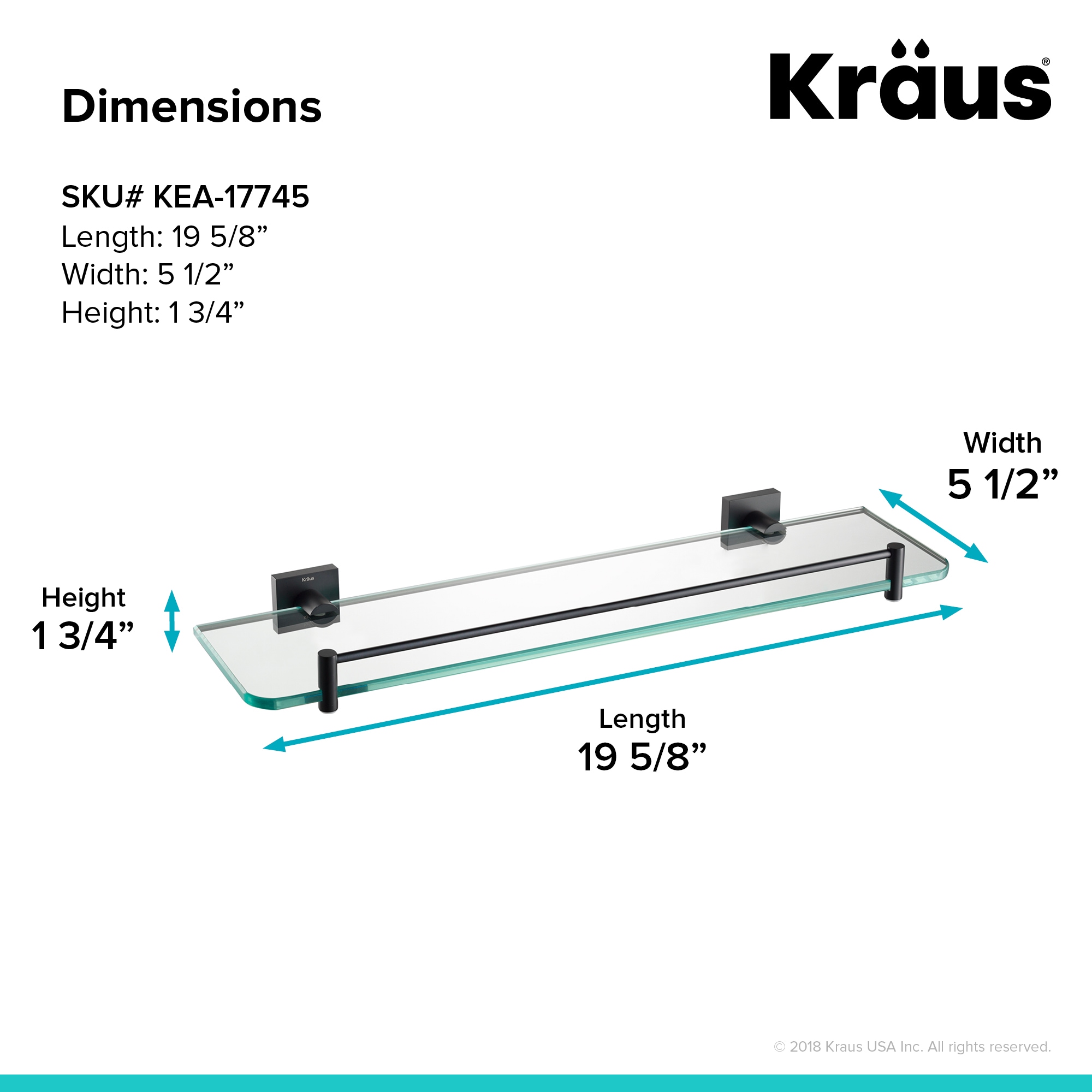 Kraus KEA-17745MB Bathroom-Shelves - View #3
