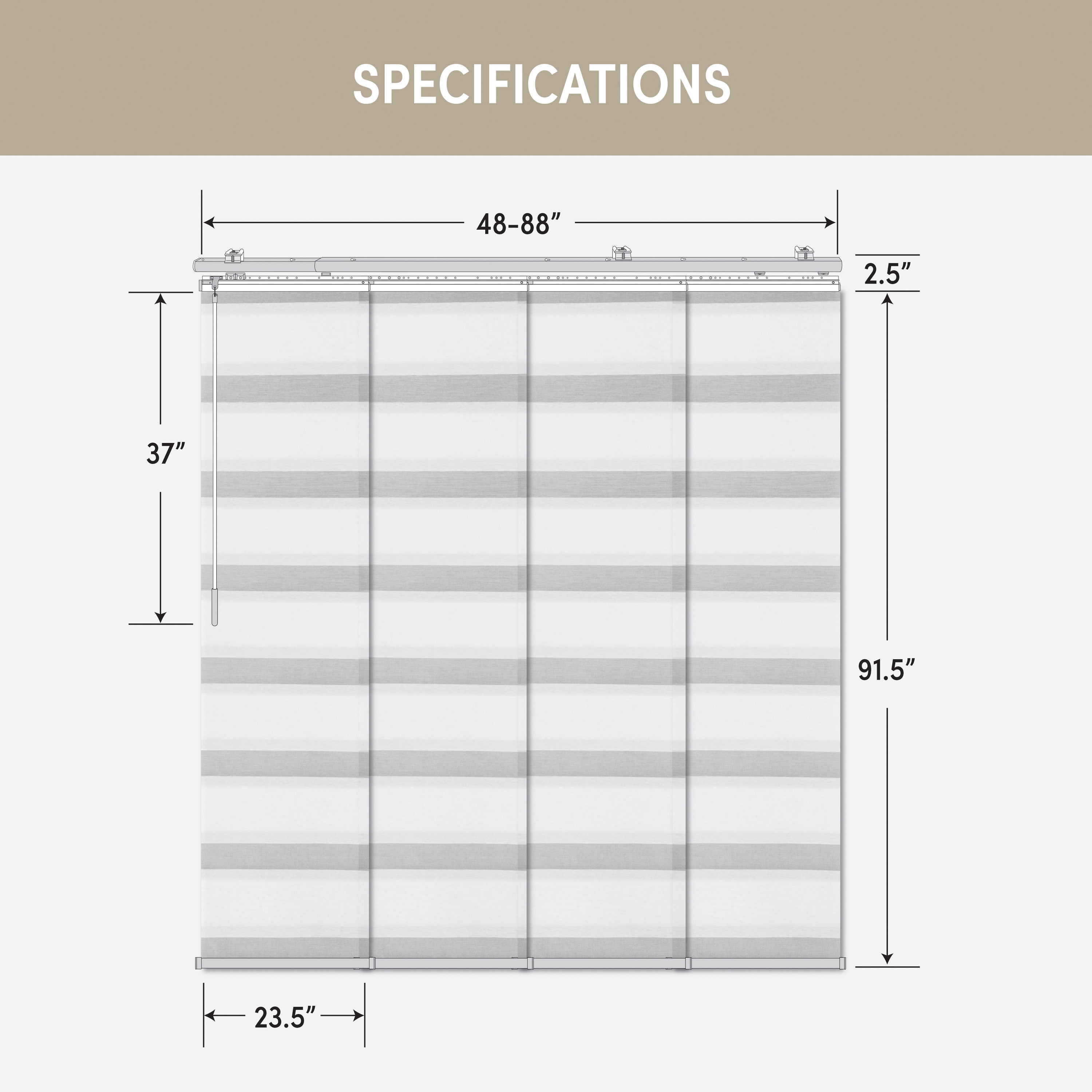 Hart & Harlow Decorators White Aluminum Curtain Rod Track at Lowes.com