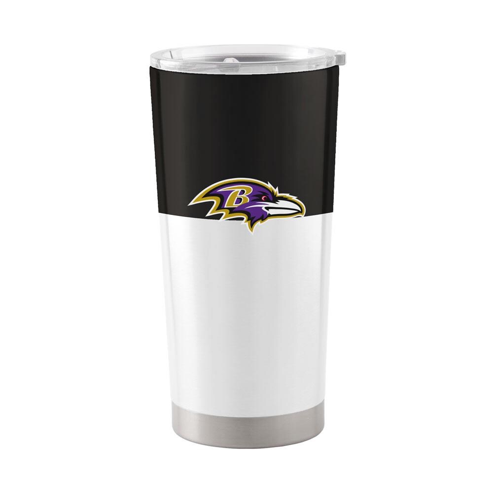 Logo Brands Baltimore Ravens 30-fl oz Stainless Steel White Cup Set of: 1  at