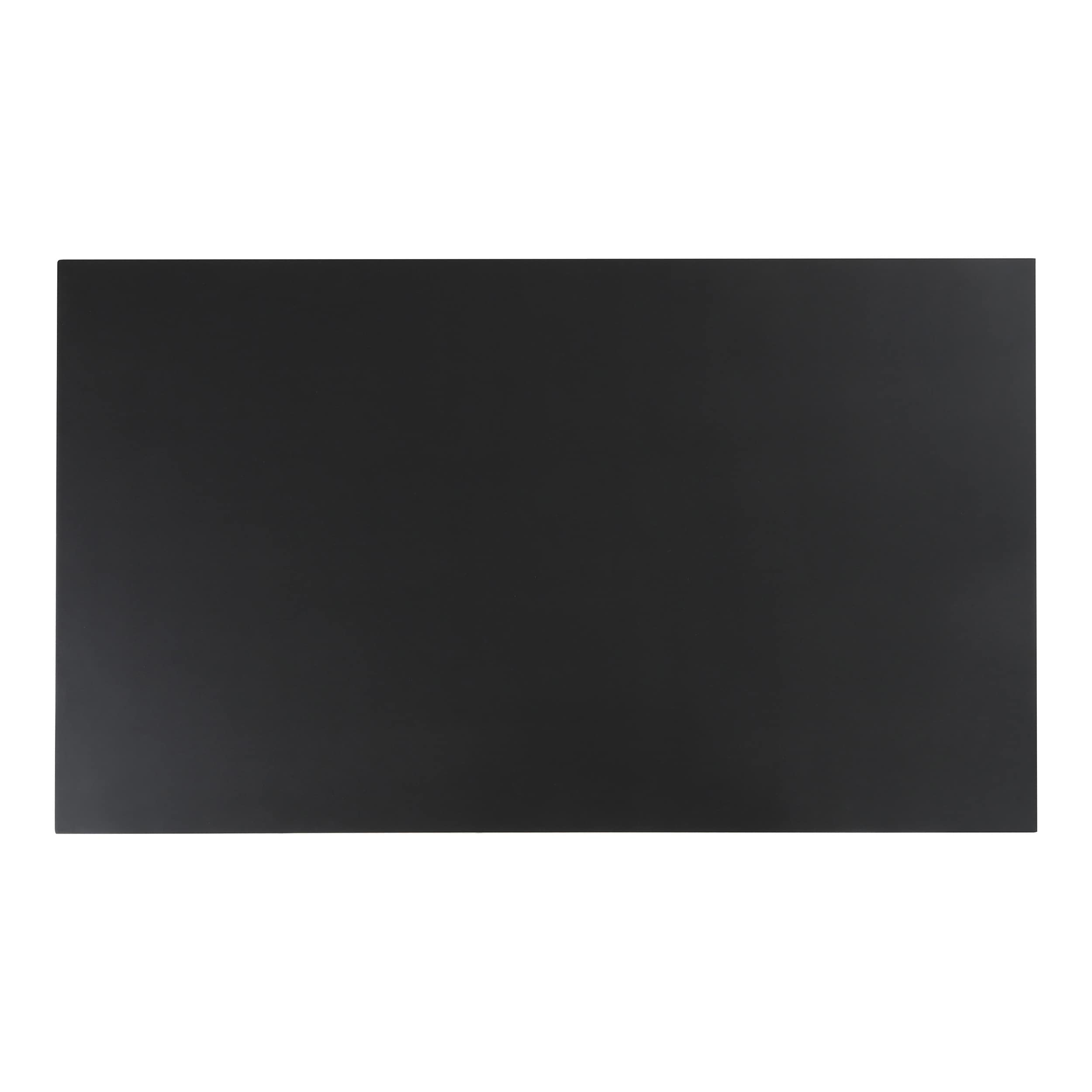 Black Solid Wood 60-Inch Rectangular Mid-Century Modern Dining Table