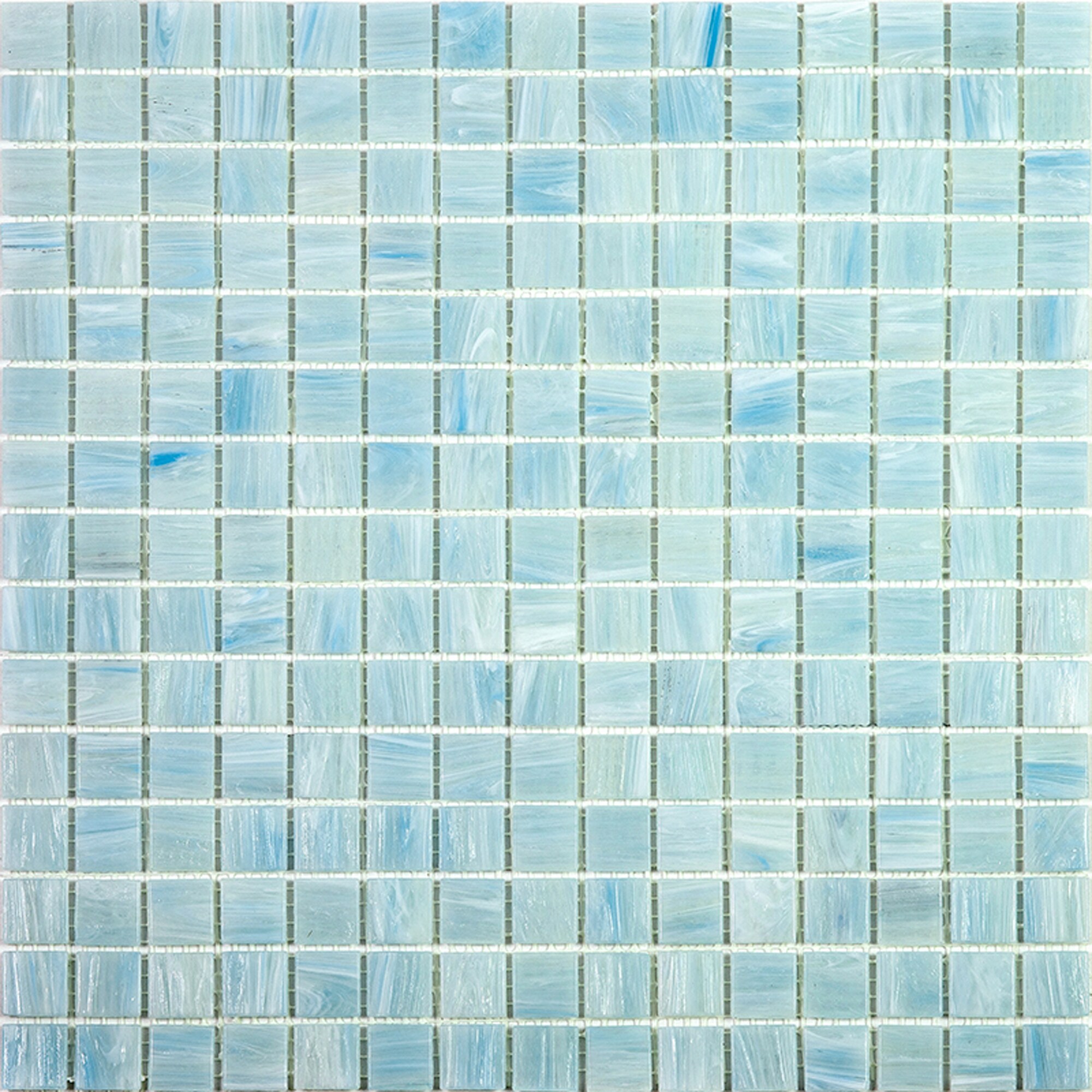 Celestial Columbia Blue 12" Glass Mosaic Tile