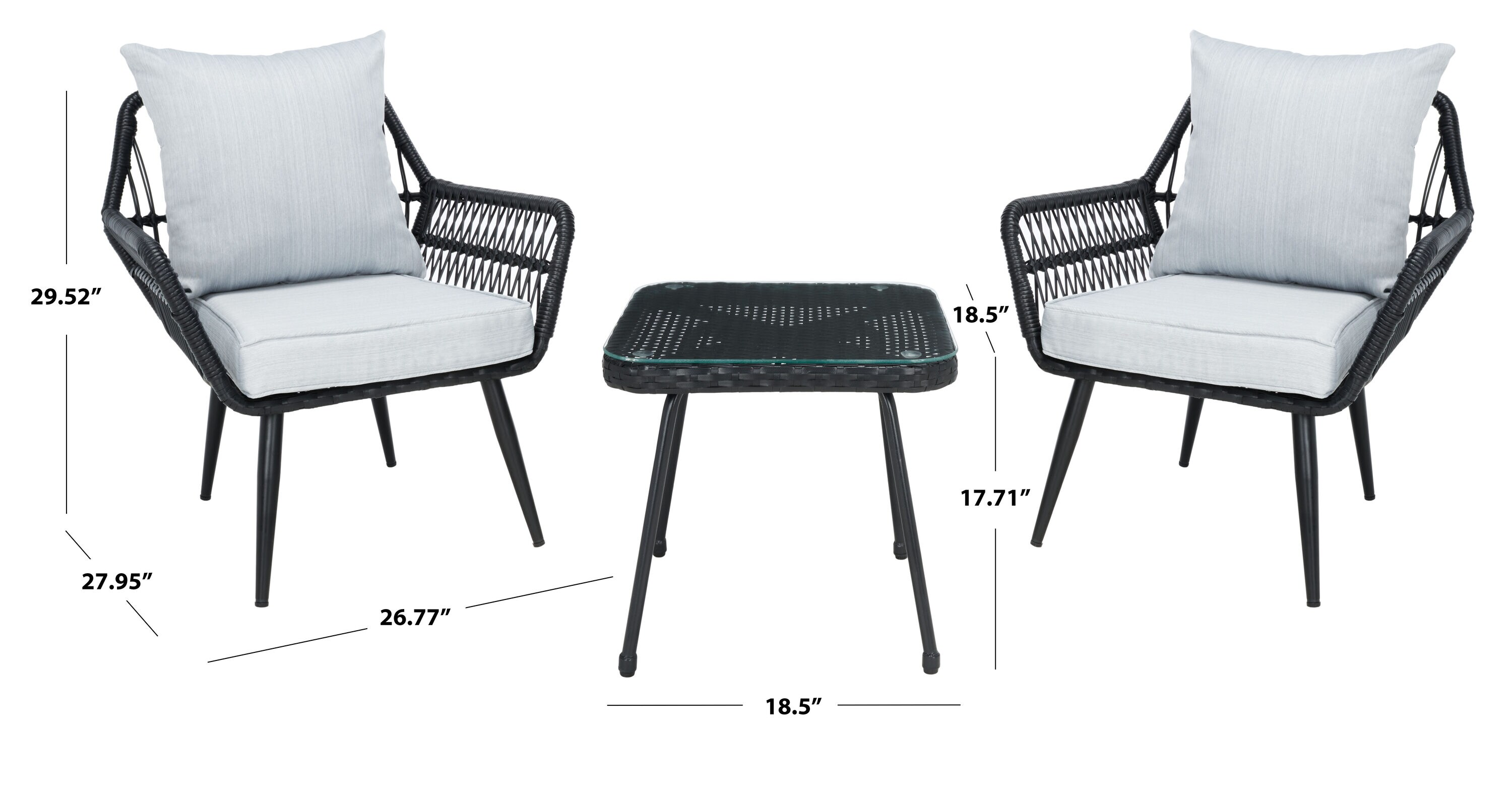 Safavieh PAT9031A Patio-Conversation-Sets - View #10