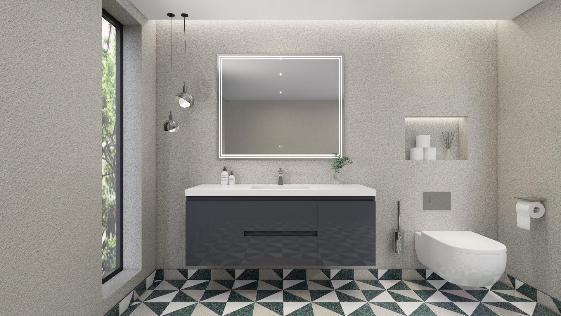 Moreno Bath MOB60S-GR Bath-Vanity-Combo - View #2