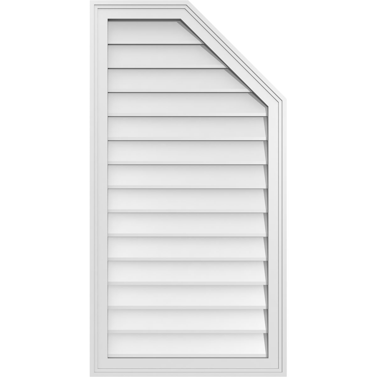 Ekena Millwork GVPOR22X4202SN 22-Inches x 42-Inches Off-white Octagon PVC Gable Louver Vent