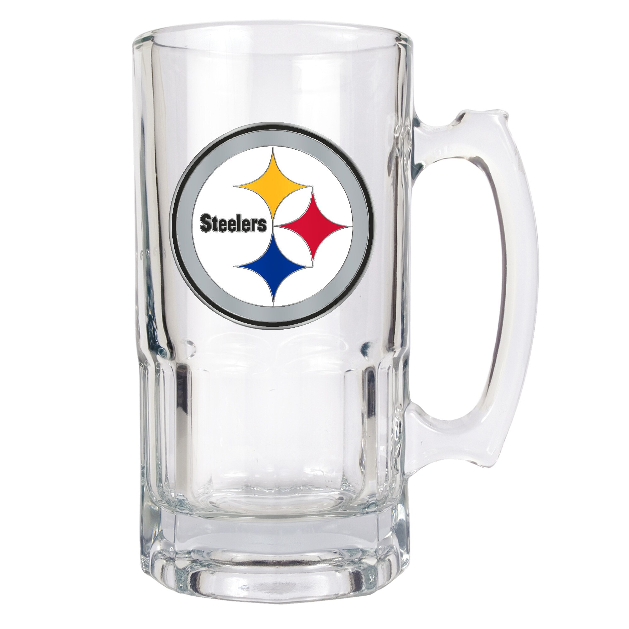 GREAT AMERICAN Pittsburgh Steelers 34-fl oz Glass Clear Beer Mug