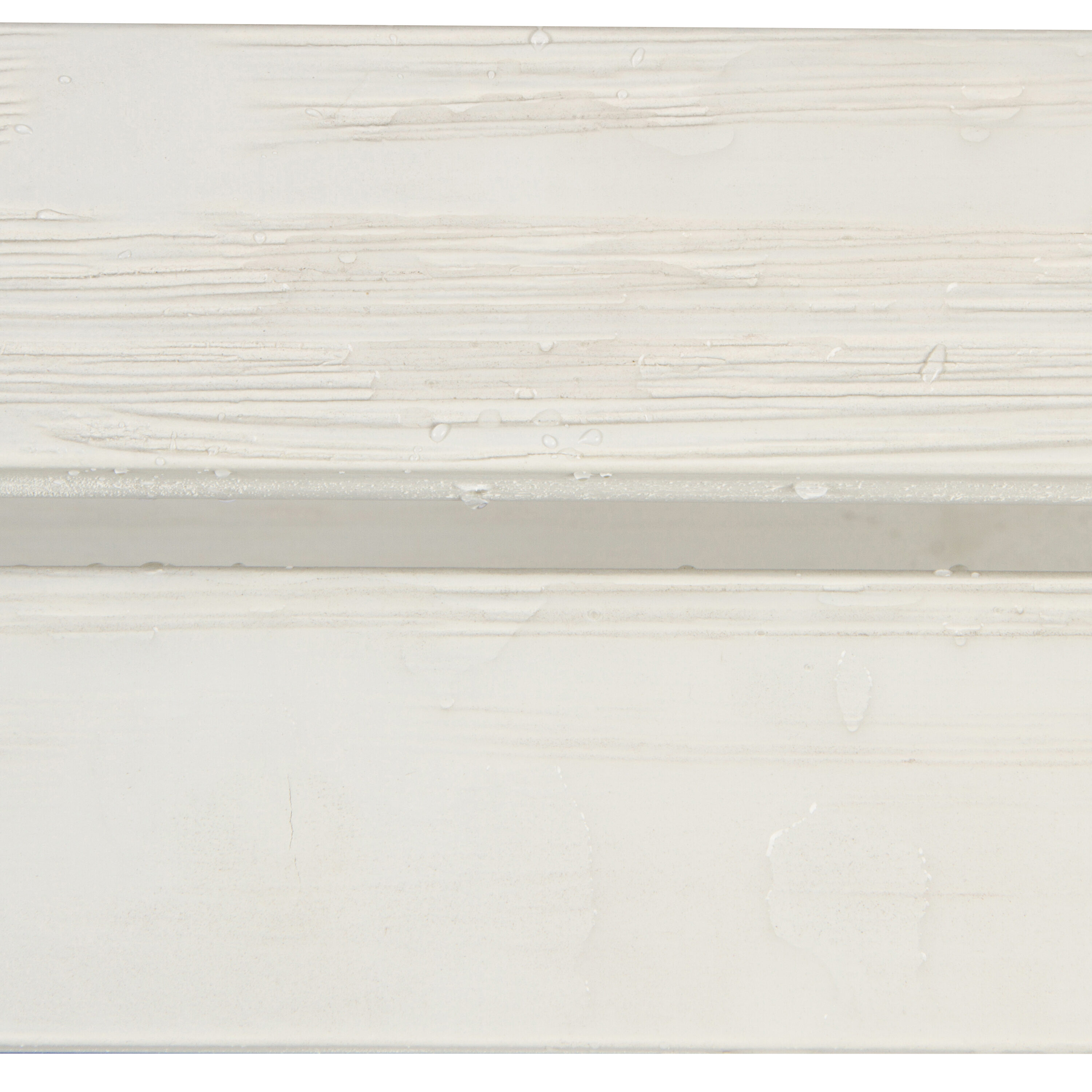 Eggshell White Cedar Wood Rectangular Side Table with Shelf