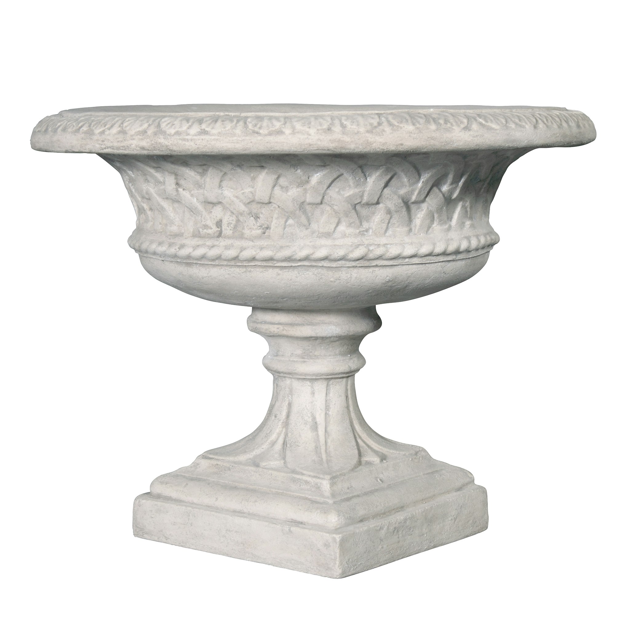 Design Toscano Urn 23.5-in W x 30-in H Off-white Fiberglass Outdoor ...