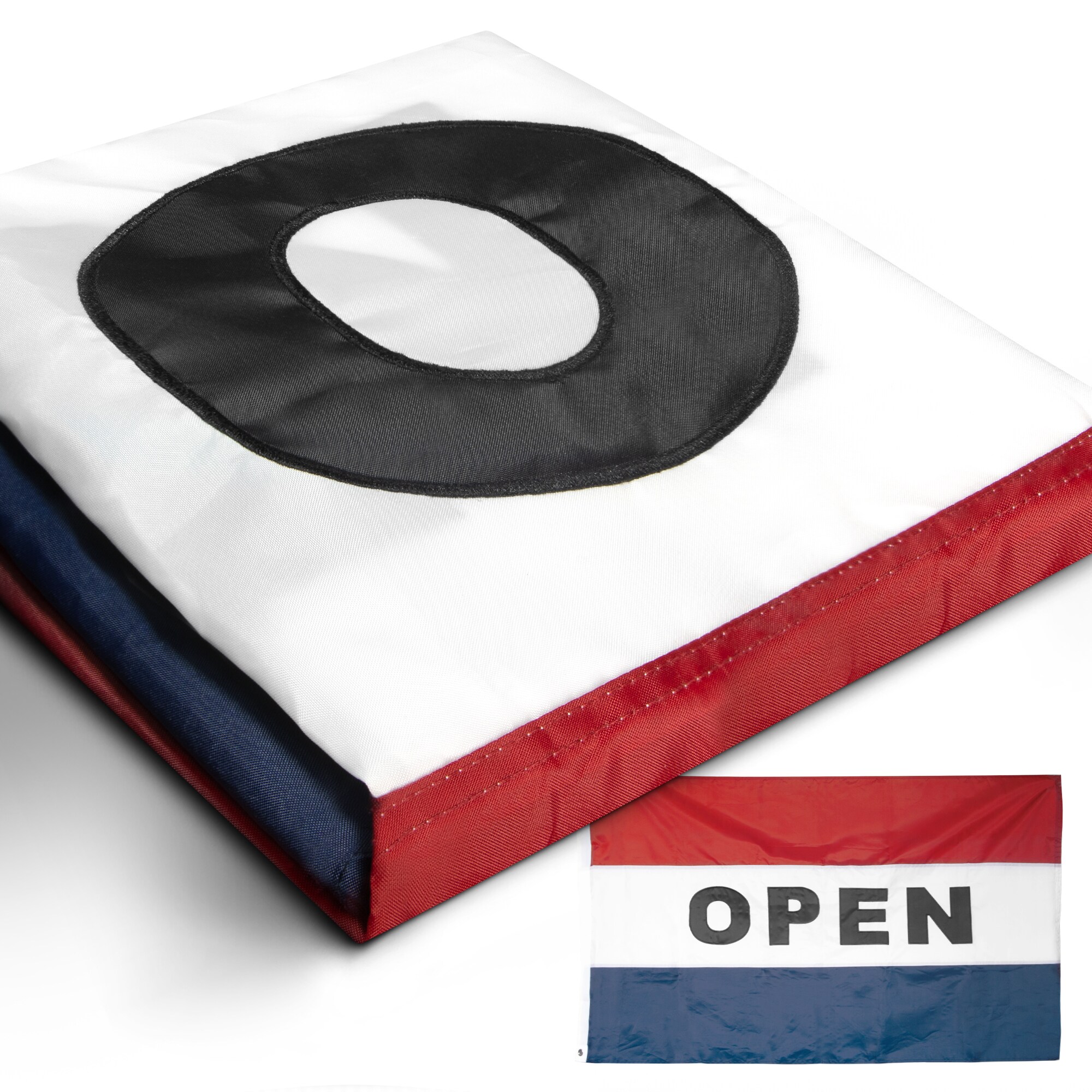 Embroidered Nylon 3x5 Ft Multi-Color Open Flag with Grommets