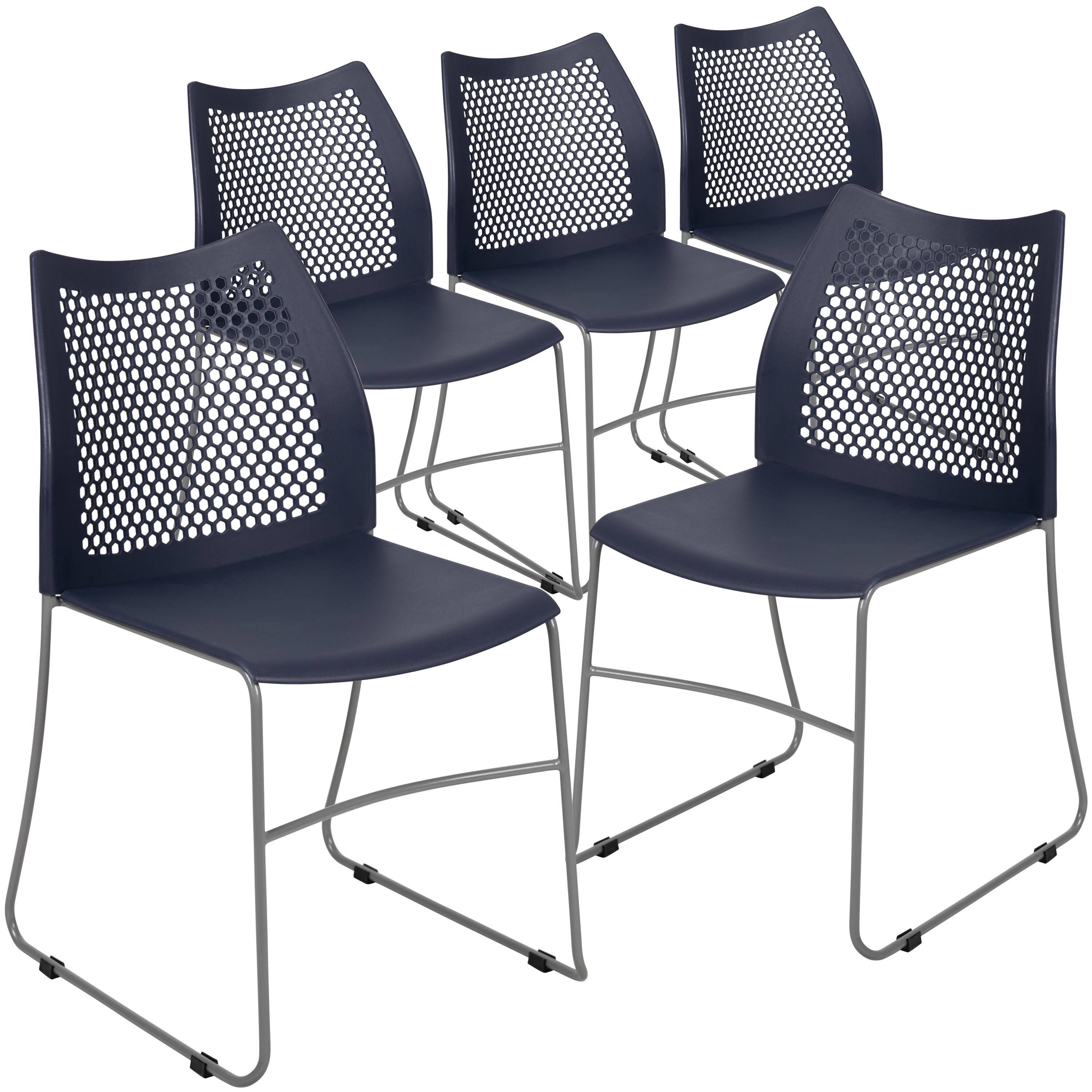 Flash Furniture 889142521112 5 Hercules Modern Navy Plastic Accent Chair