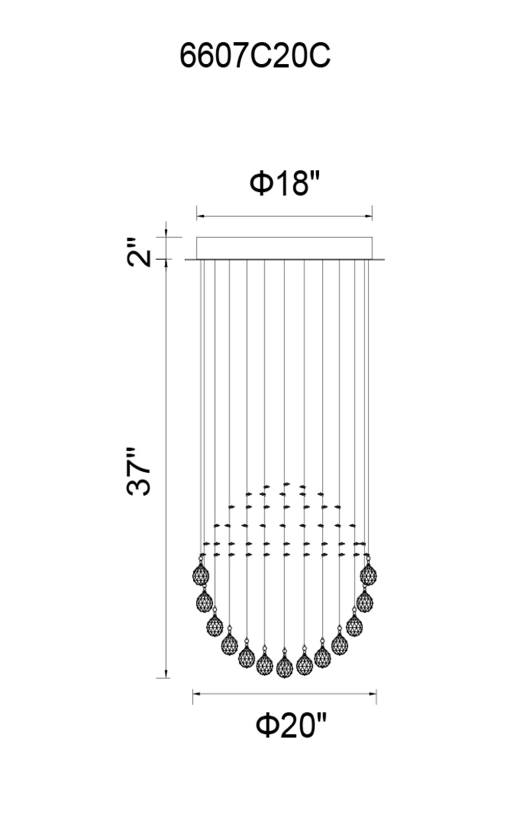 CWI Lighting 6607C20C flushmounts - View #2