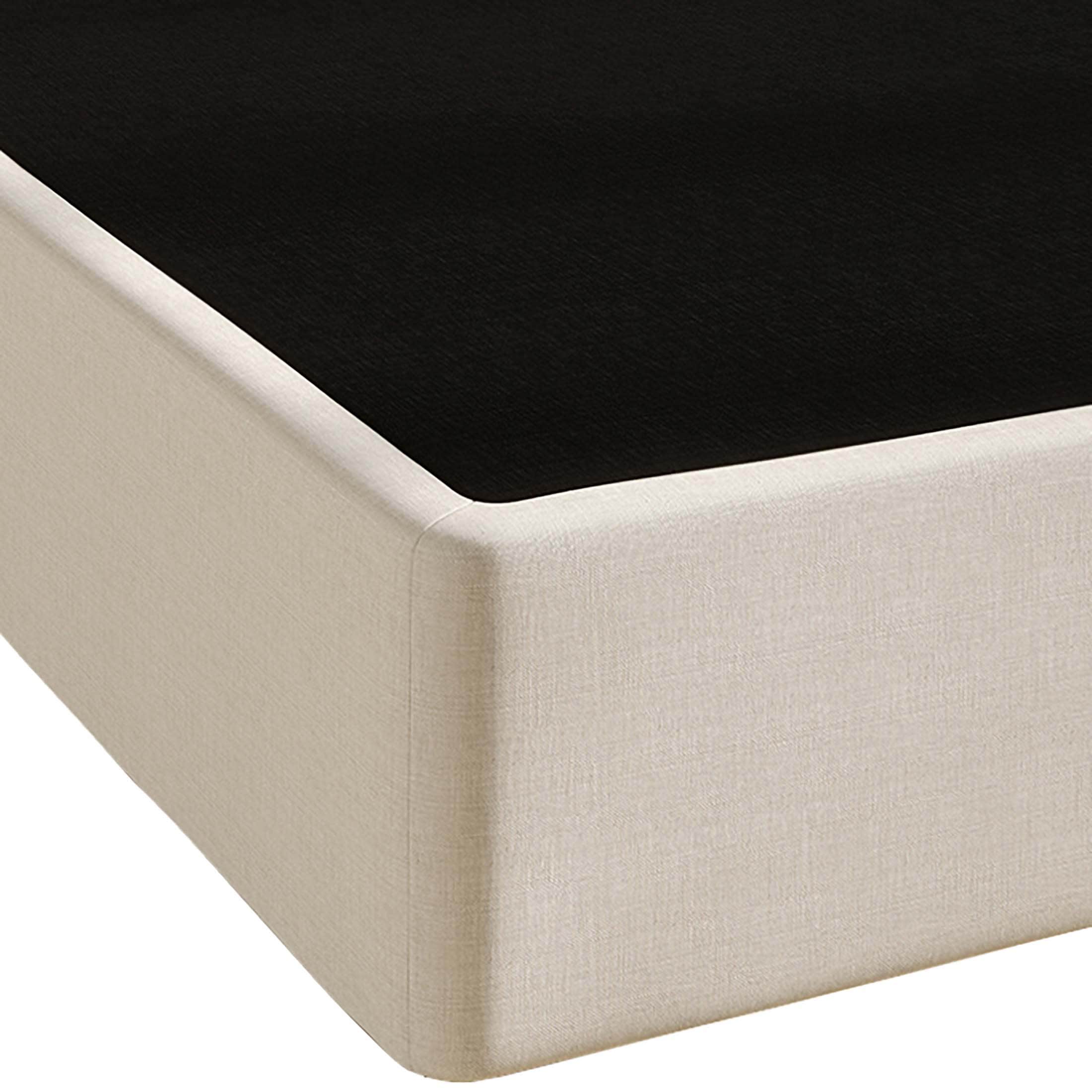 Twin Black and White Metal Box Spring