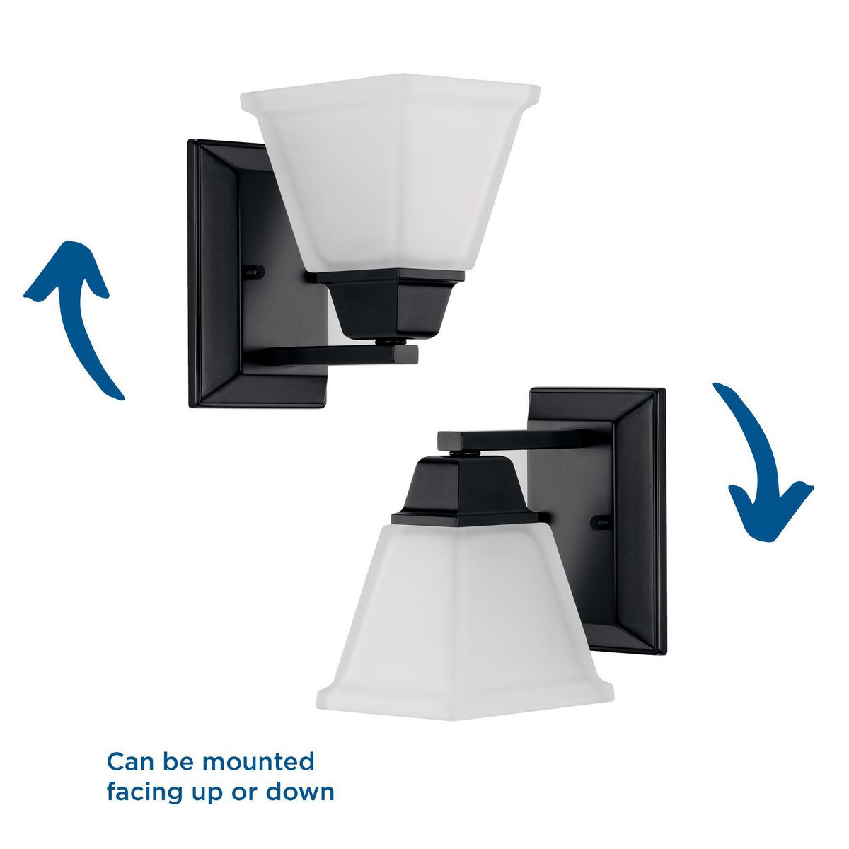 Clifton Heights Craftsman-Inspired Matte Black Vanity Light