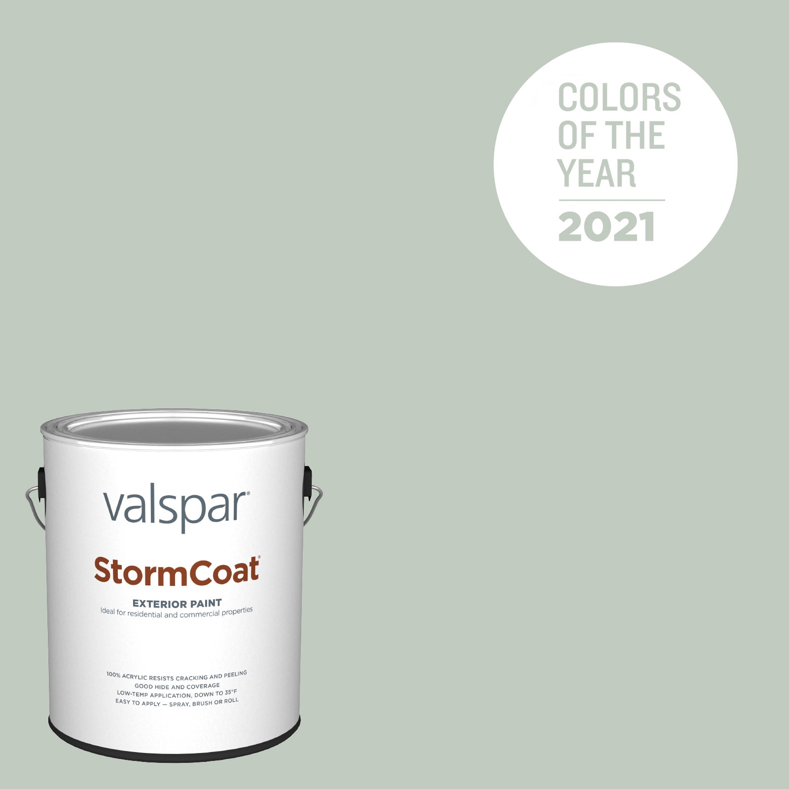 Valspar 5004-3B-146990 Storm Coat Satin Garden Flower 5004-3B Latex Exterior ( 1-gallon )