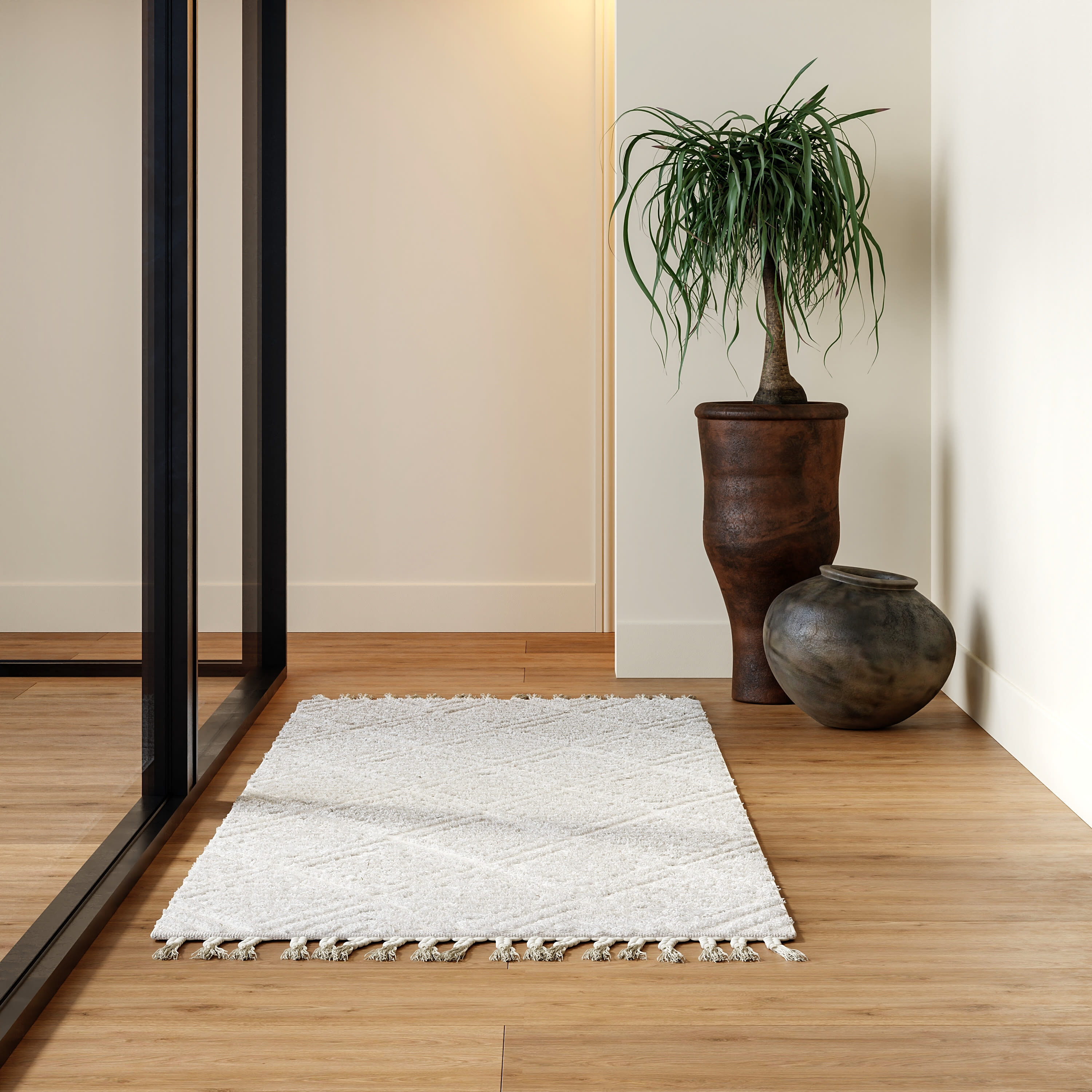 nuLOOM OZNN06A-2808 Aelinn 2 x 8 (ft) Loomed Polypropylene Ivory Rectangular Indoor Geometric Runner rug