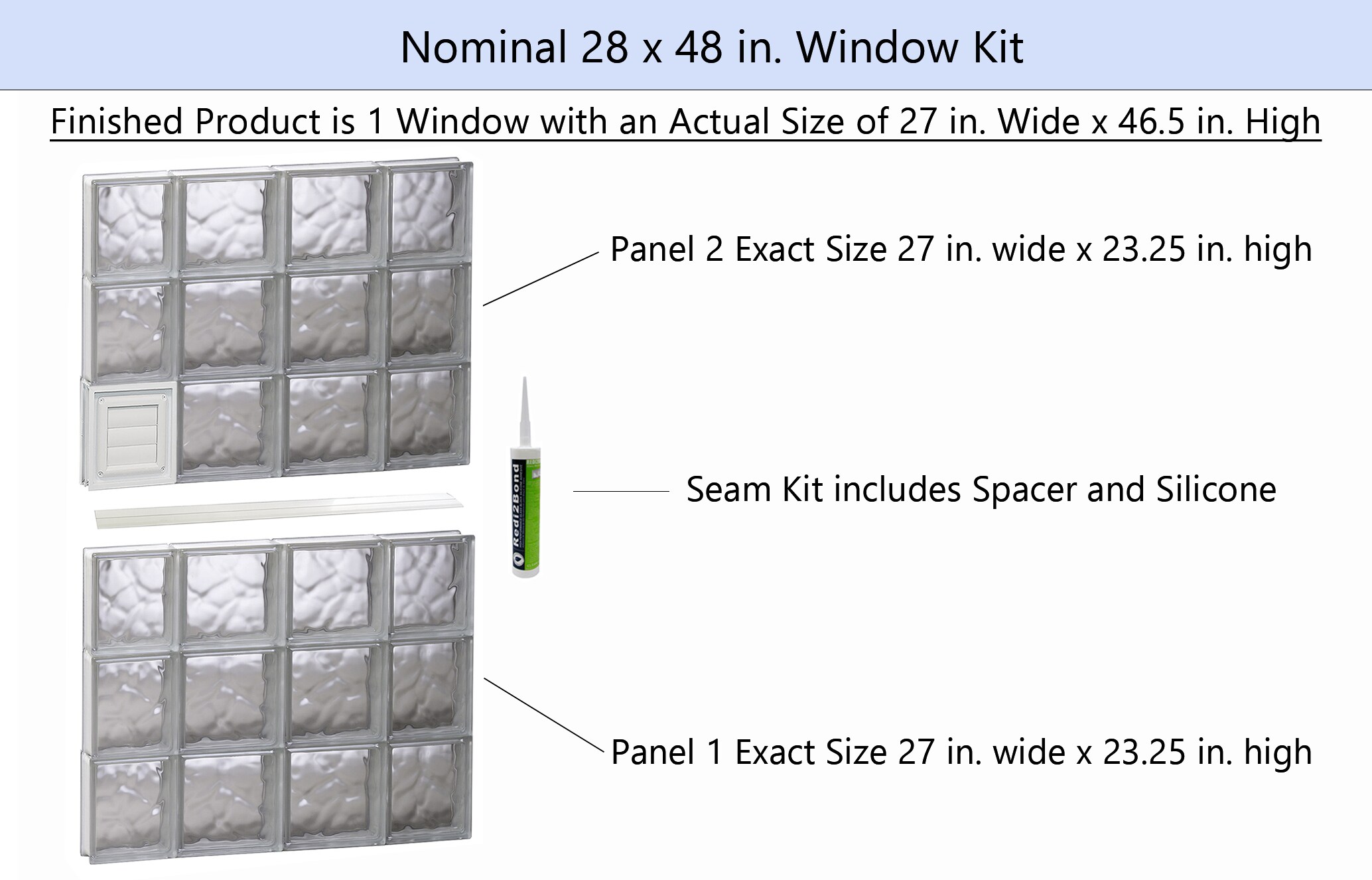 REDI2SET D2848DC Glass-Block-Windows - View #2