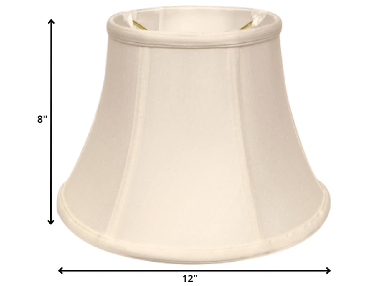 Homeroots 8-in X 12-in White Fabric Bell Lamp Shade In The Lamp Shades 