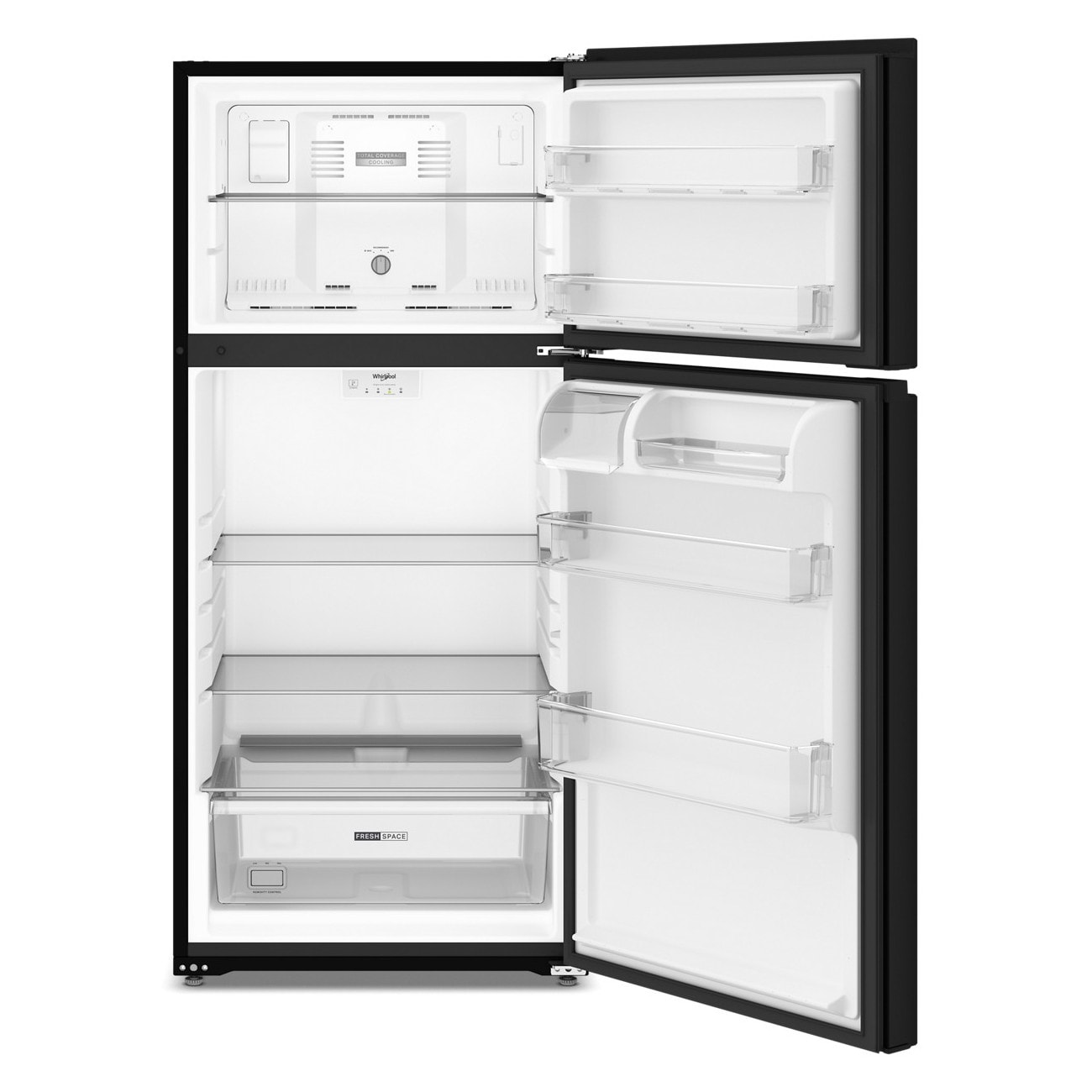 Whirlpool Total Coverage Cooling 14.3-cu ft Counter-Depth 28-in Wide Top-Freezer Refrigerator ( Black ) Sansujyuku sansujyuku.com