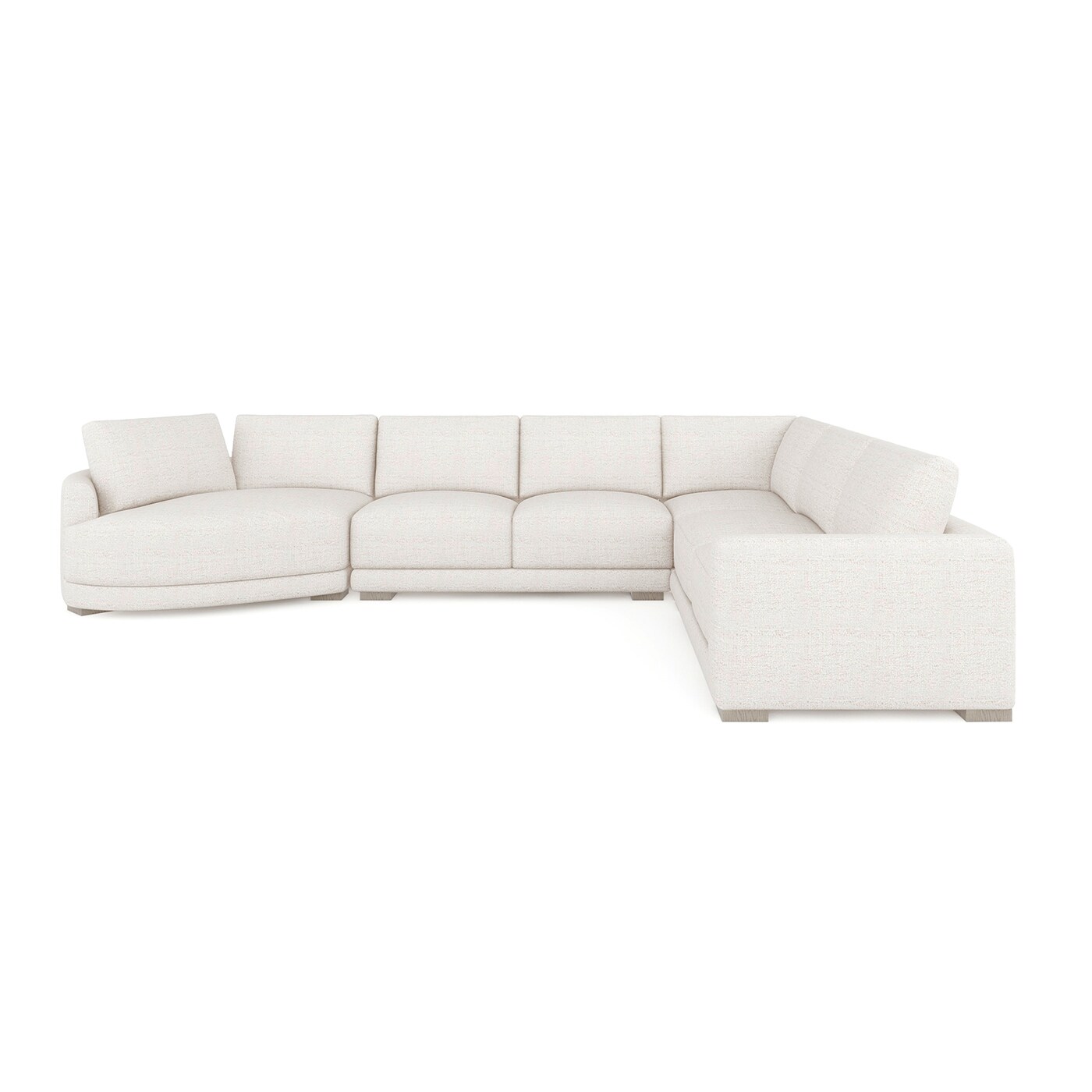 Jennifer Taylor Home L4P-K20-66280L Laguna 165.5-Inches Modern Wheat Cream Beige 6+ -seater Sectional