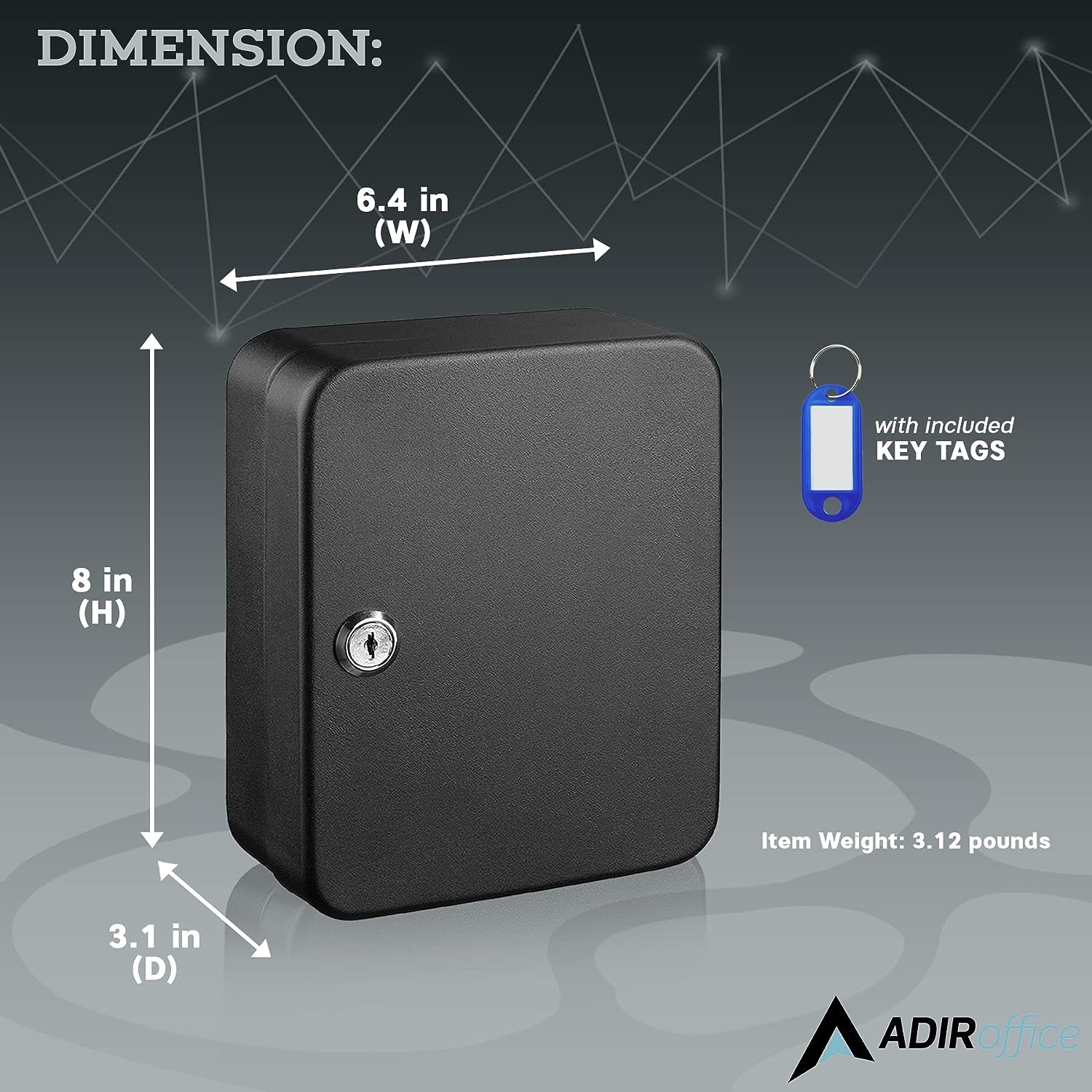 AdirOffice 681-30-BLK-2PK Key-Safes - View #8