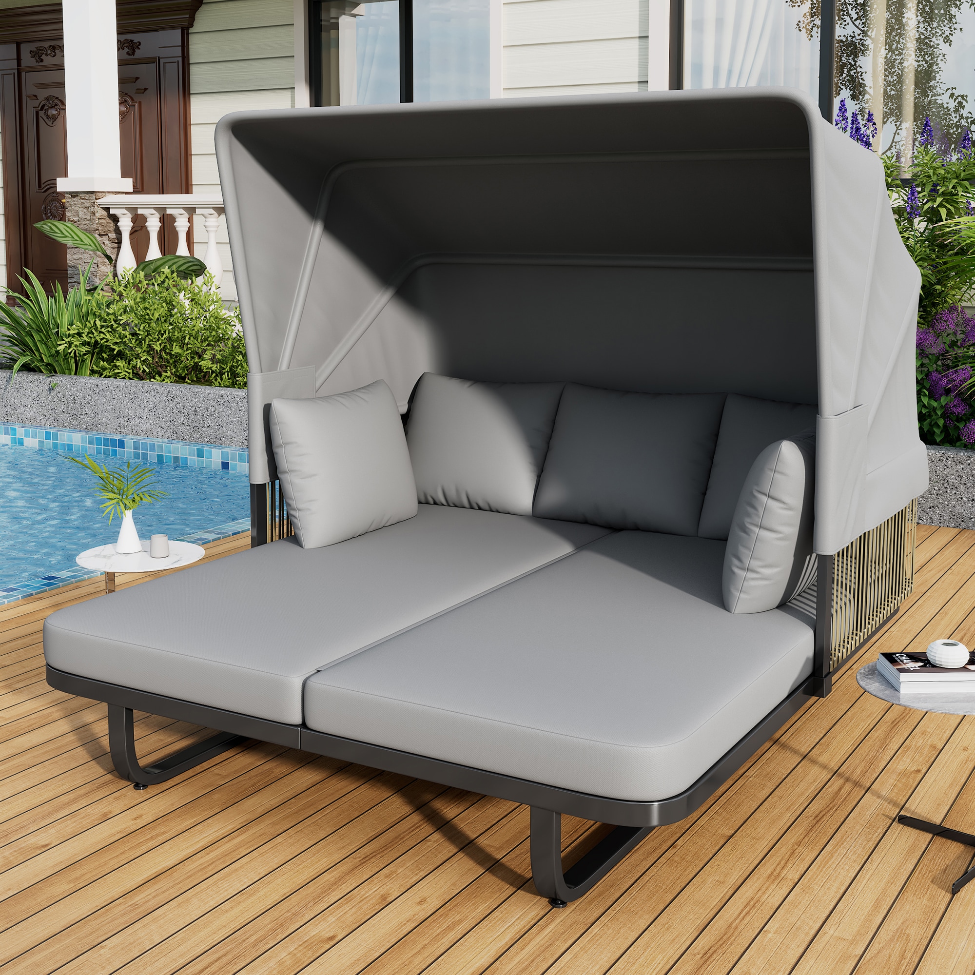 SINOFURN SYA370205GY Patio-Sofas-Daybeds - View #2