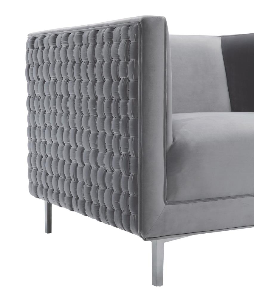 sal grey woven chair