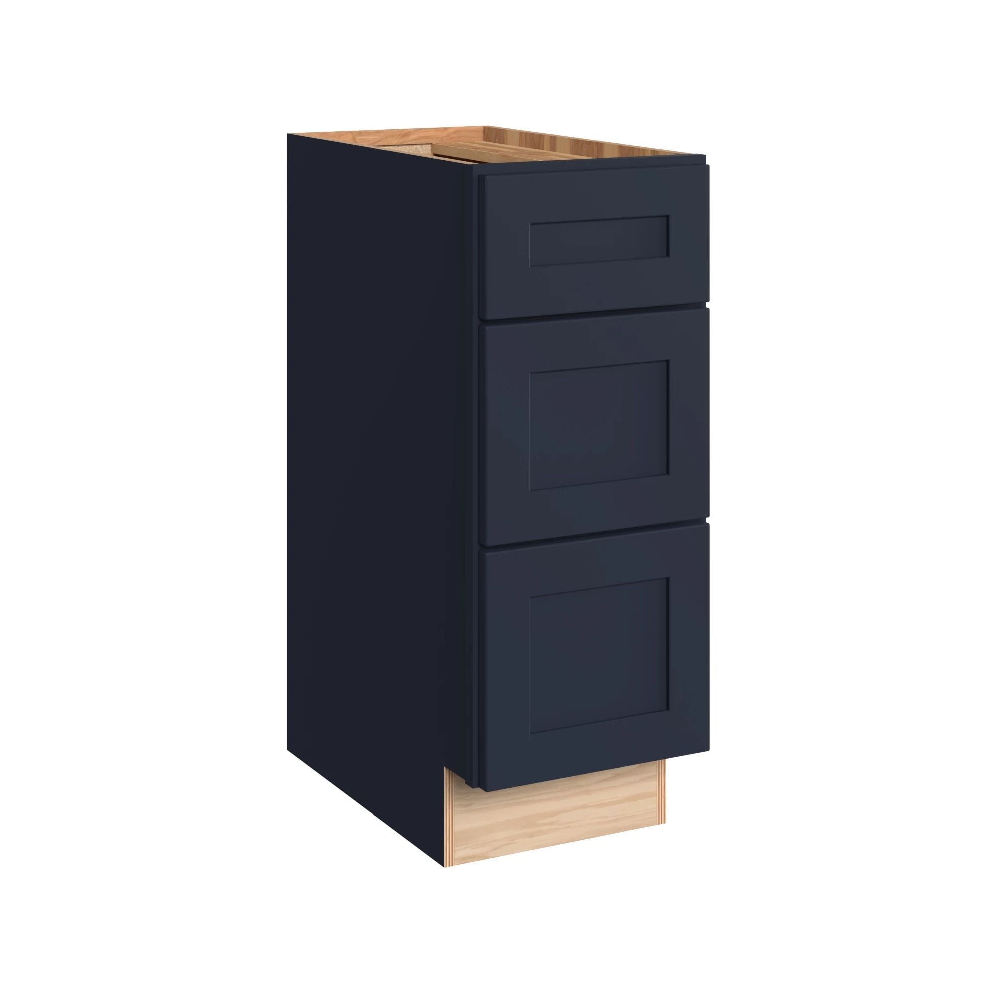 KraftMaid Momentum VBD122131.3G77 Deveron 12-in Midnight Bathroom Vanity Base Cabinet without Top