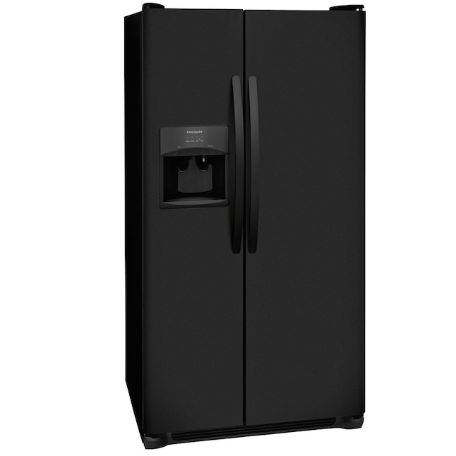 Frigidaire 22-cu ft Side-by-Side Refrigerator with Ice Maker (Black) at  Lowes.com