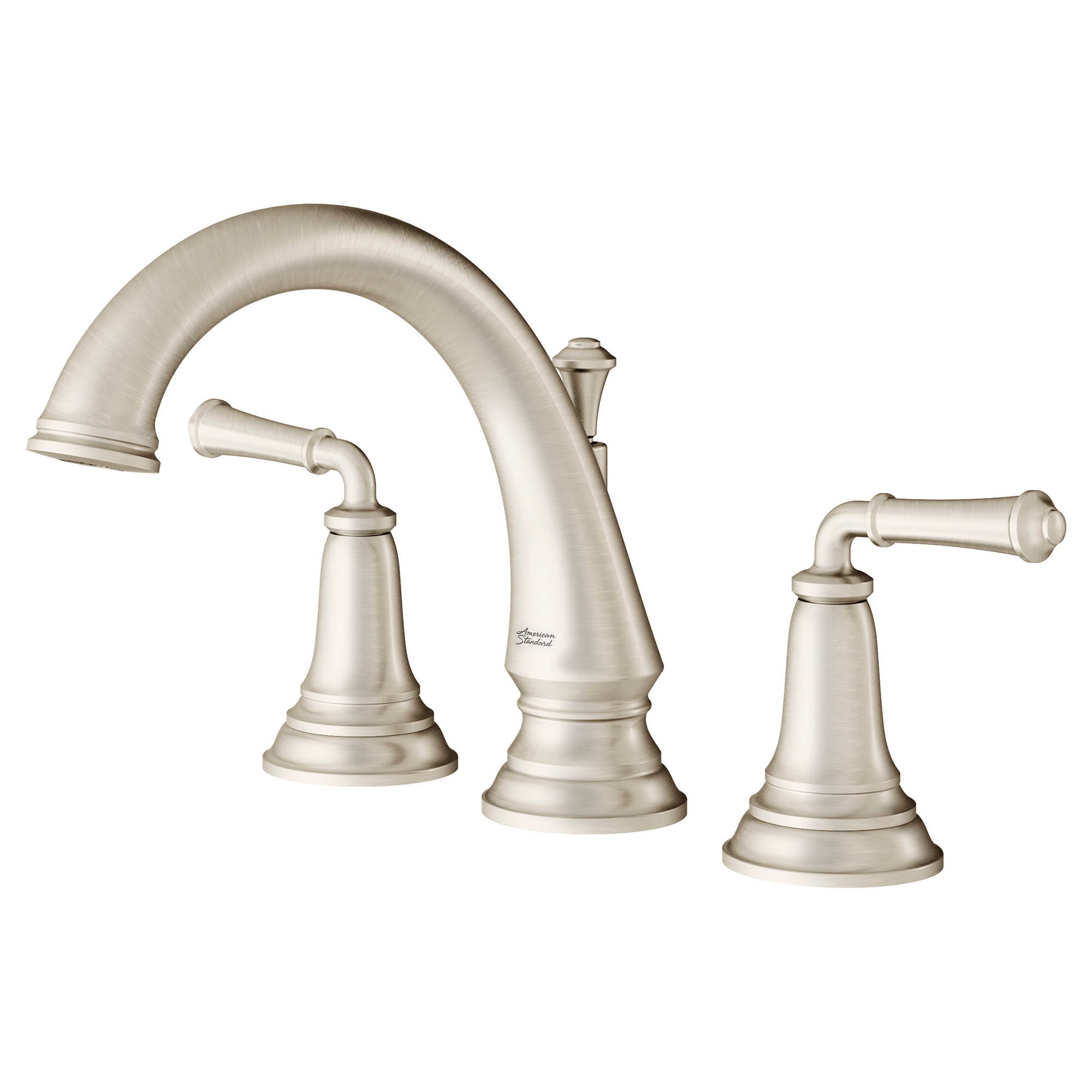 Brushed Nickel Roman Tub Faucet with Lever Handles