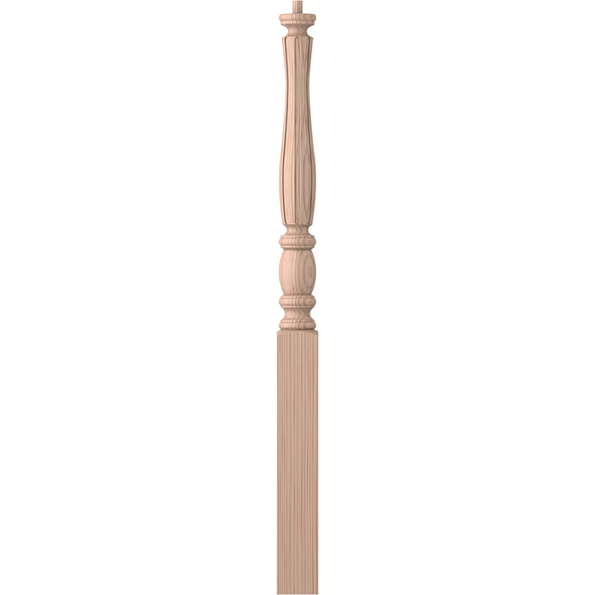 L.J. Smith Stair Systems LJF-3210-B LaSalle 3-in x 43-in Unfinished Beechwood Starting Stair Newel Post