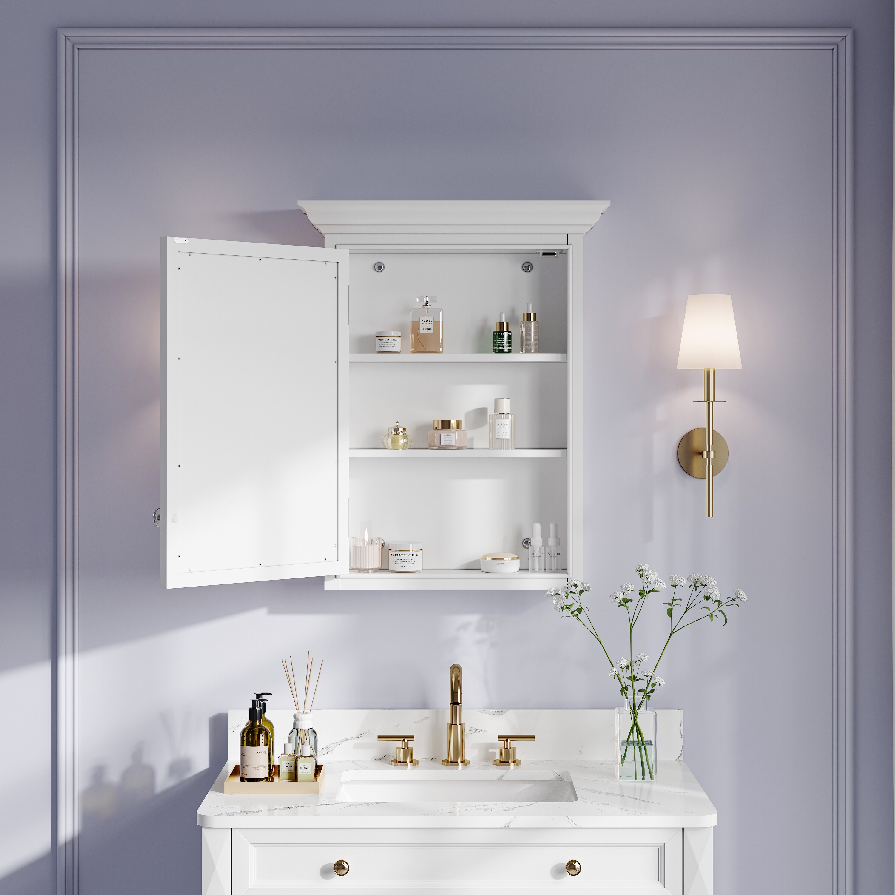 WELLFOR EX2BMFL-24-32 Bathroom-Medicine-Cabinets - View #4
