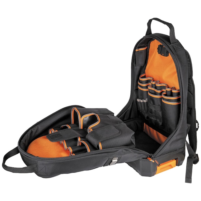 Klein Tools MODbox Black Ballistic Nylon 14.5-in Zippered Backpack in ...