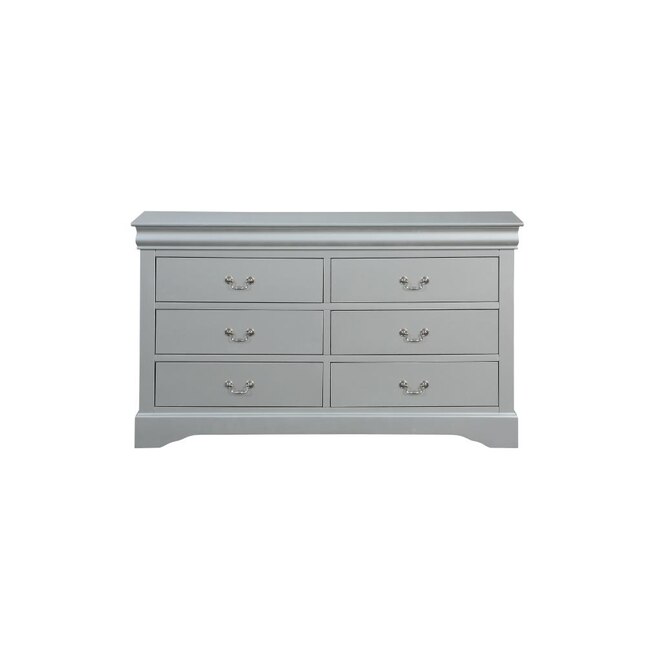 Acme Furniture Louis Philippe Iii, Louis Philippe 6 Drawer Dresser Black White And