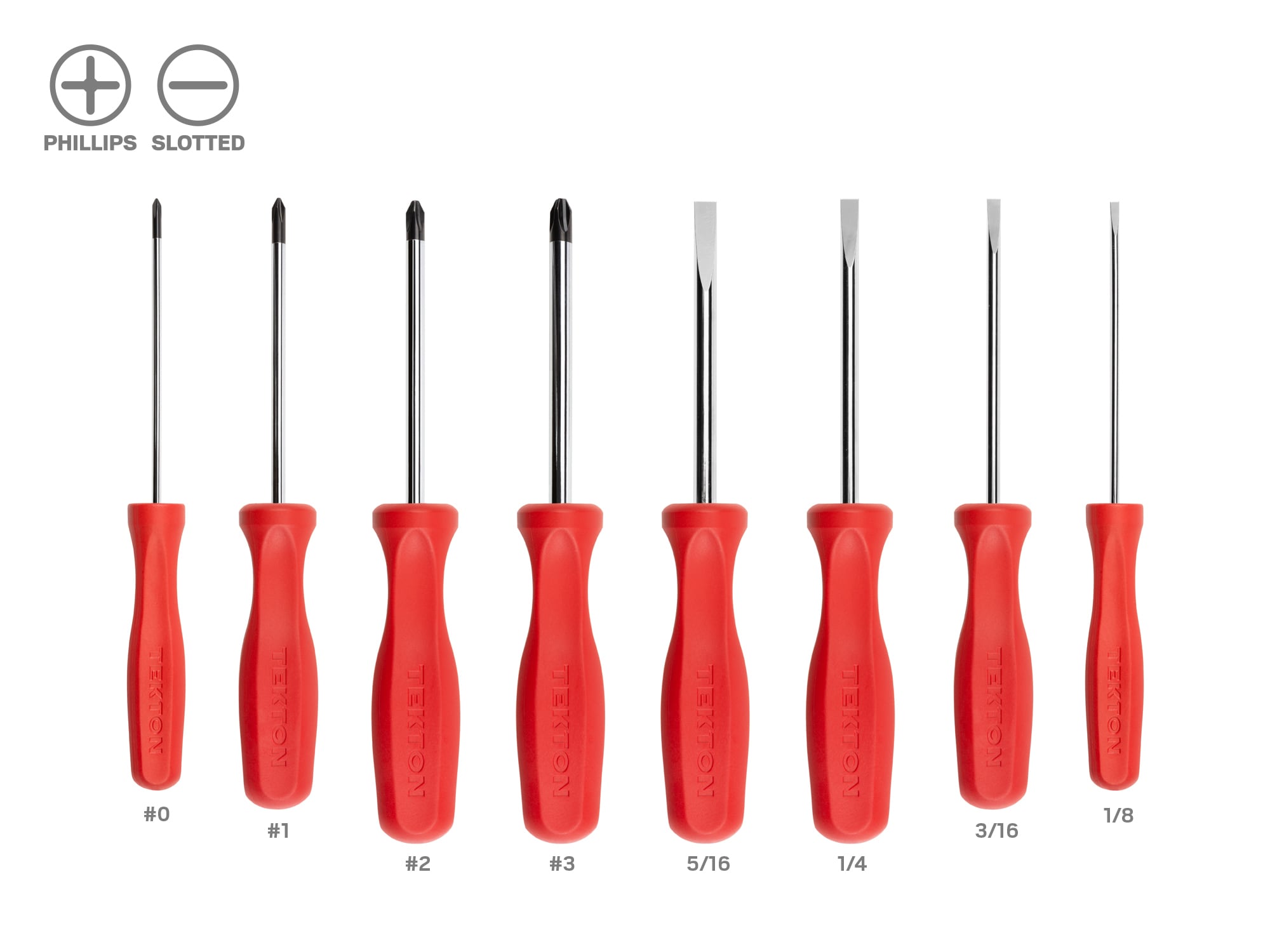 TEKTON DRV42024 8 -Piece 4-in Screwdriver Set