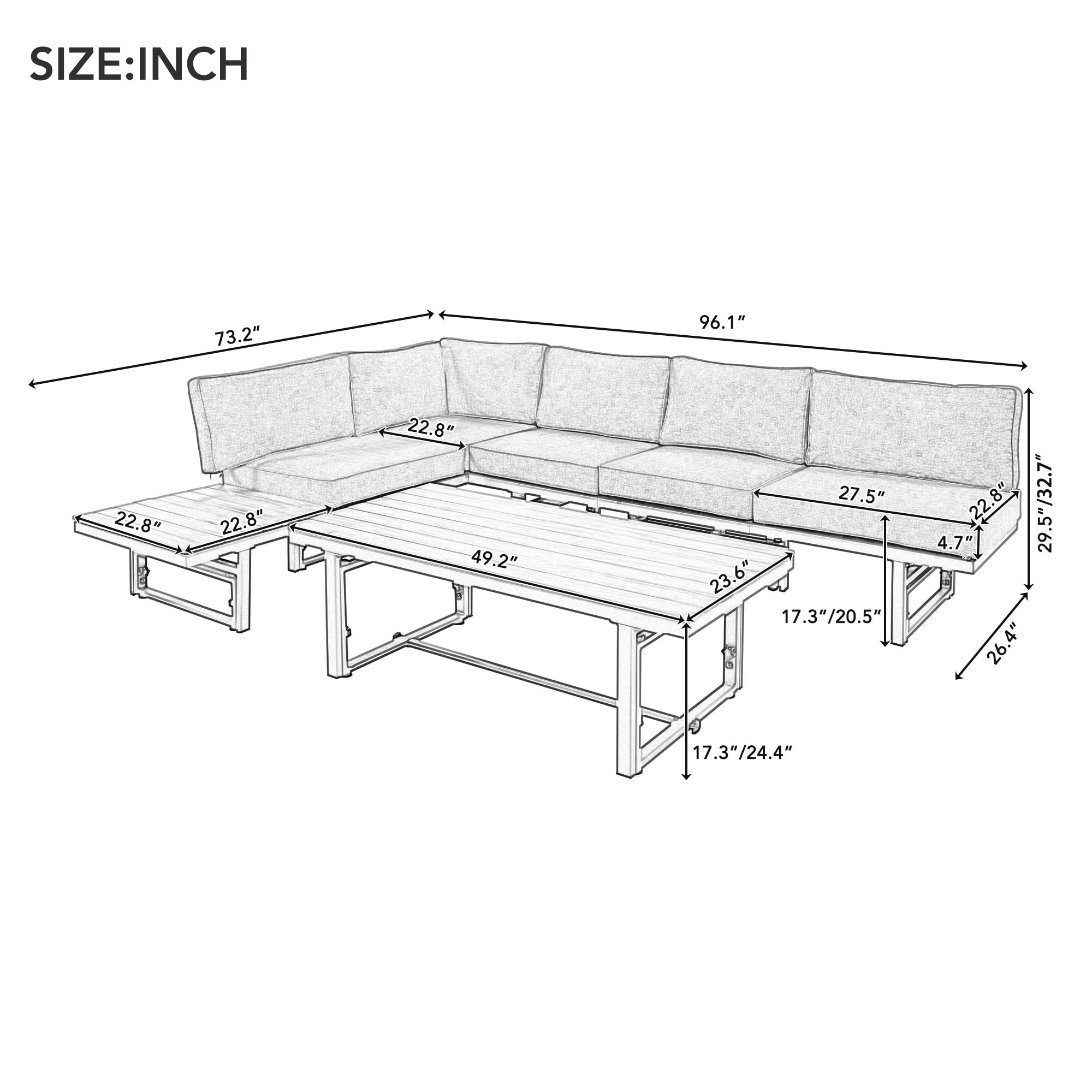 Bayfeve BFTM-5E-PCS Patio-Conversation-Sets - View #10