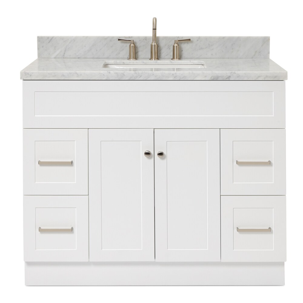 ARIEL Hamlet 42-in White Undermount Single Sink Bathroom Vanity with ...