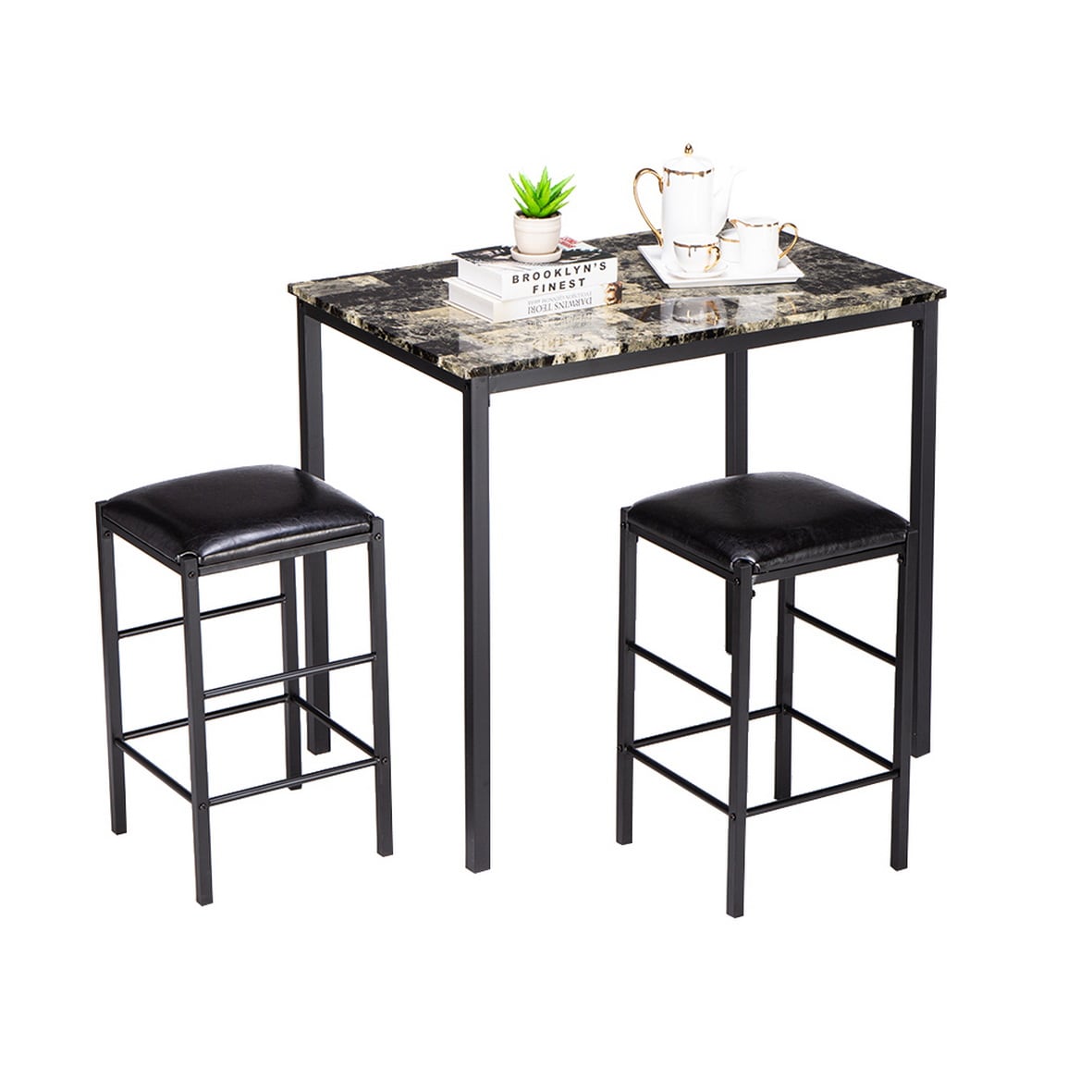 Winado 303868585635 Black Contemporary/Modern Dining Room Set with Rectangular Table (Seats 330)