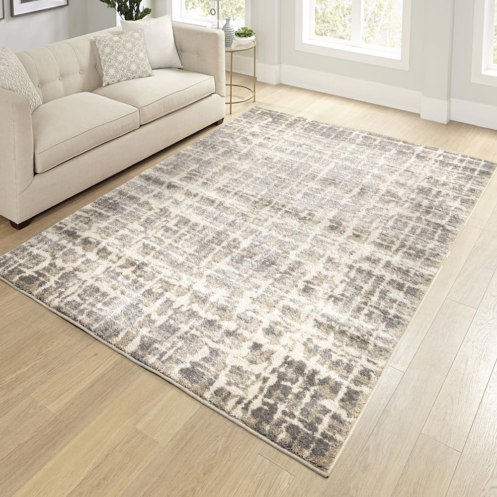 Orian Rugs Reflections Anton 5 x 8 Gray Indoor Stripe Mid-century ...