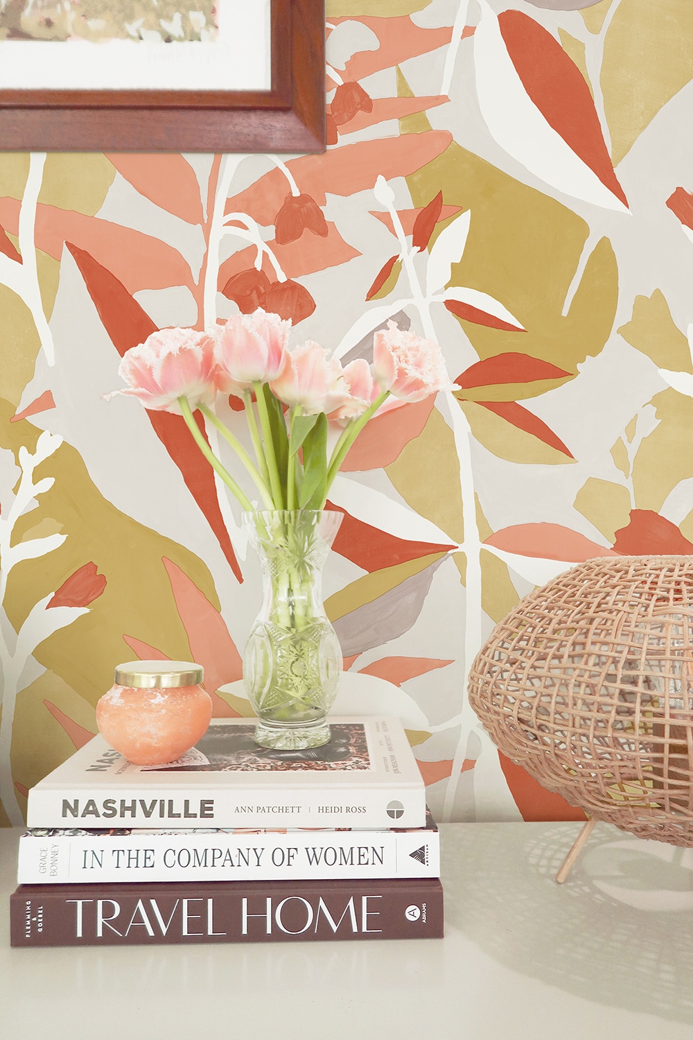 Pink Punch Tropical Floral Peel and Stick Wallpaper Roll