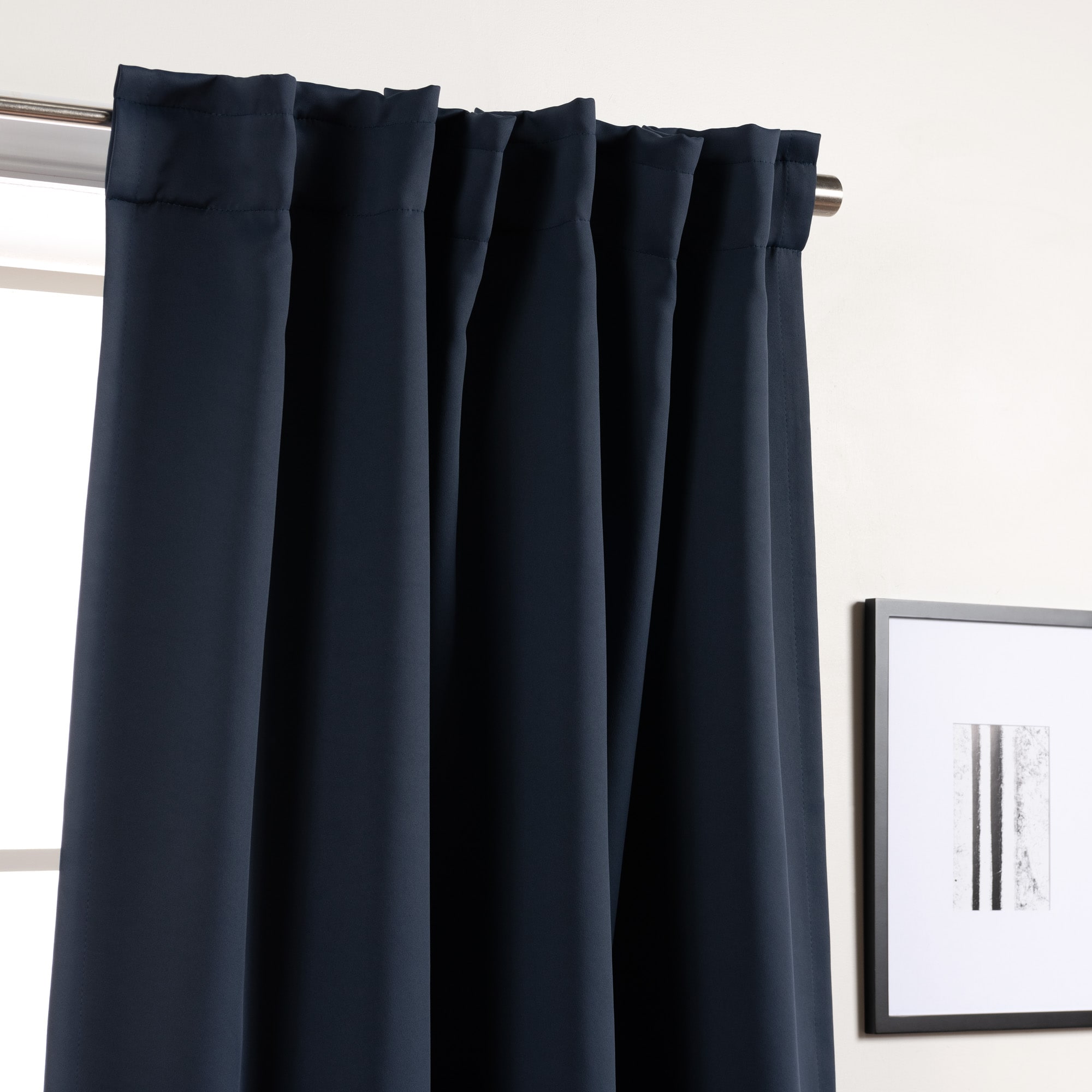 Best Home Fashion SOLID-132-NAVY curtains - View #3