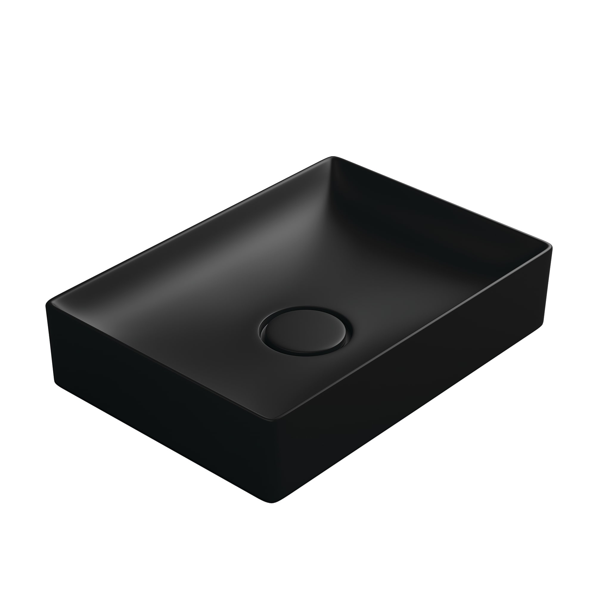 WS Bath Collections VISION 6050 BM Vision Ceramic 14.2-in Vessel Rectangular Modern Ceramic white Bathroom Sink
