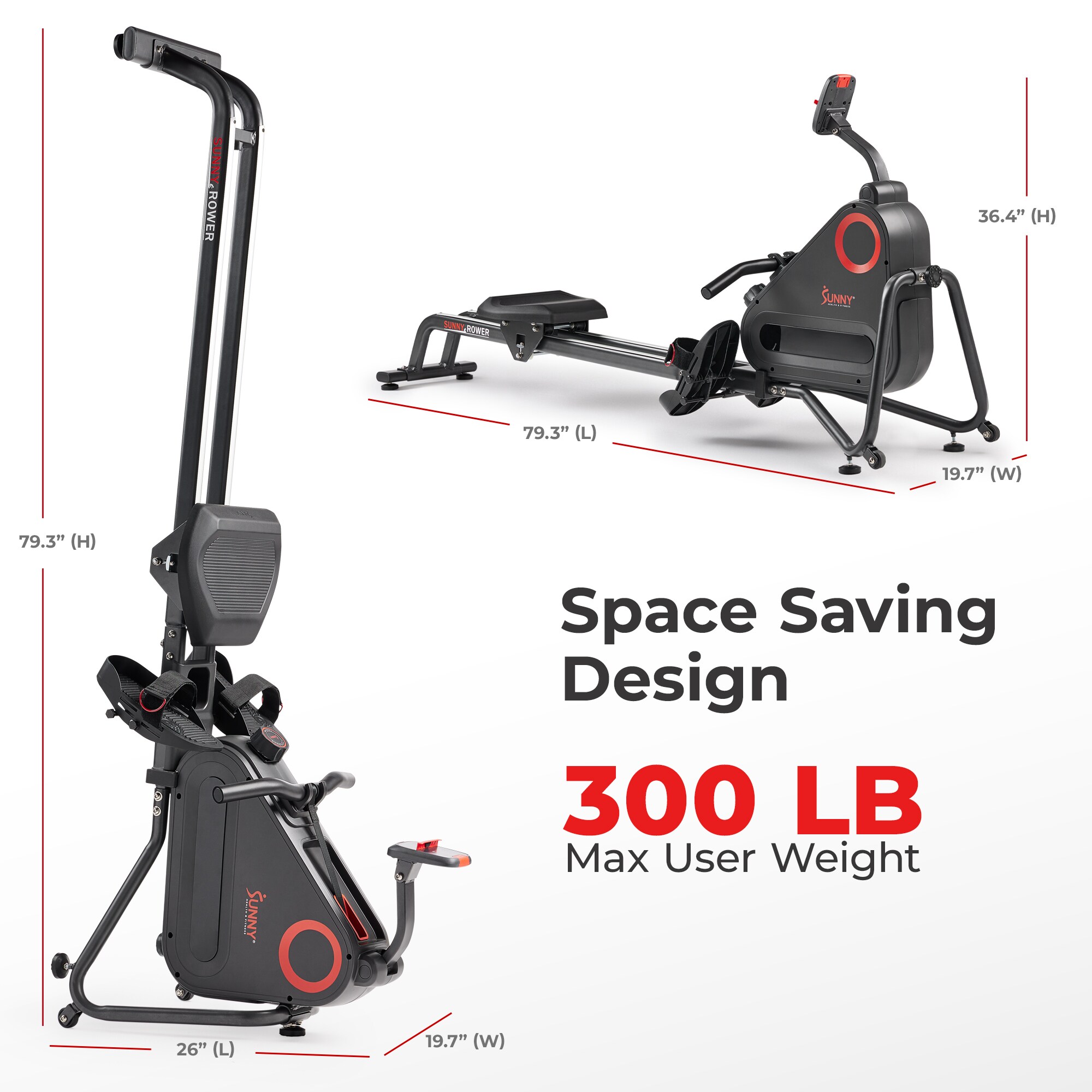 Sunny Health & Fitness SF-RW523021 Rowing-Machines - View #4