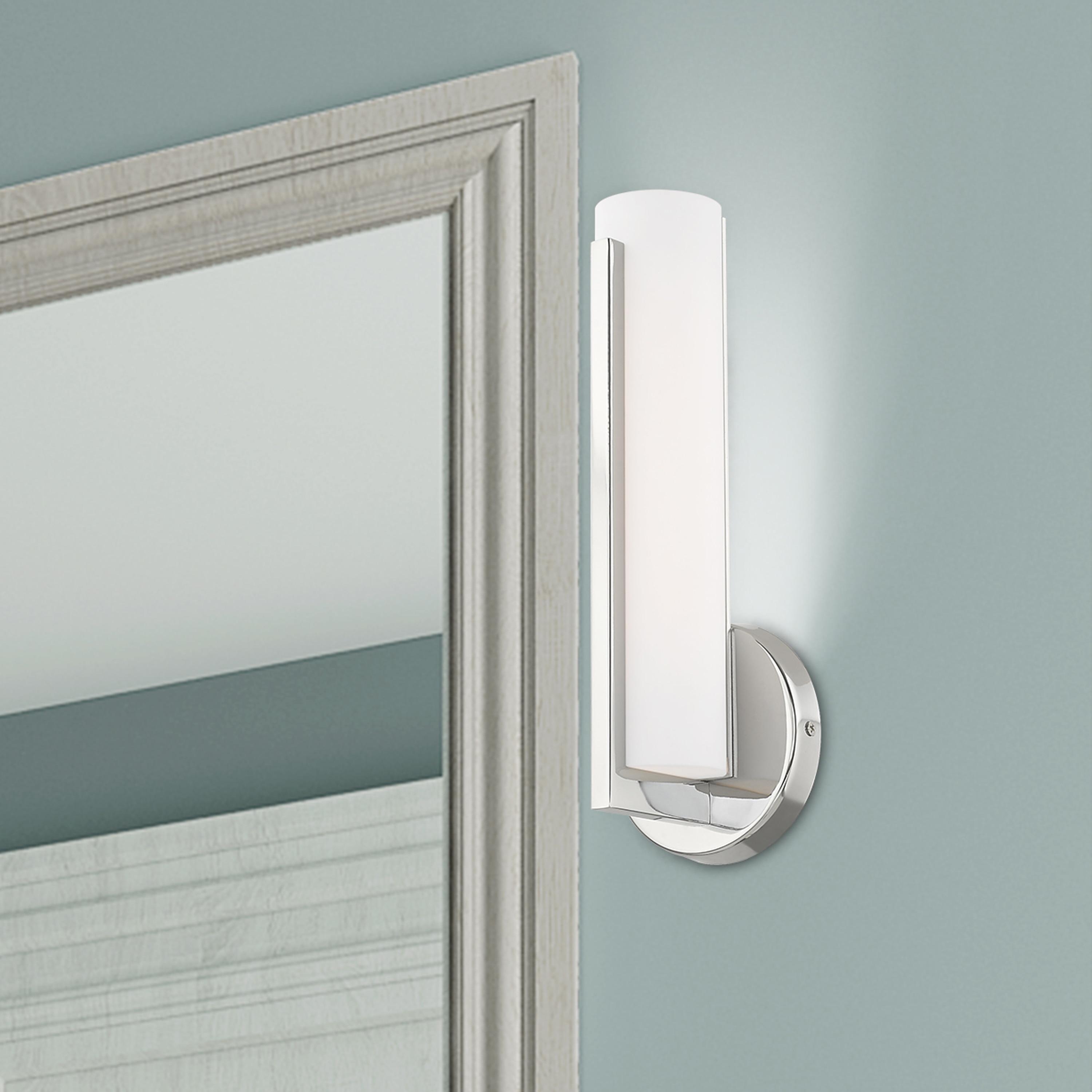 Visby Polished Chrome 10W LED ADA Vanity Wall Sconce