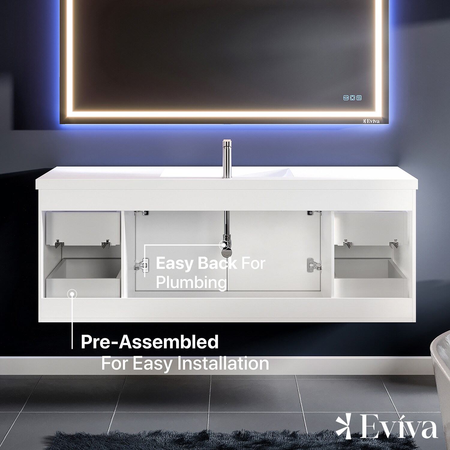 Eviva EVVN402-60WH Bath-Vanity-Combo - View #6