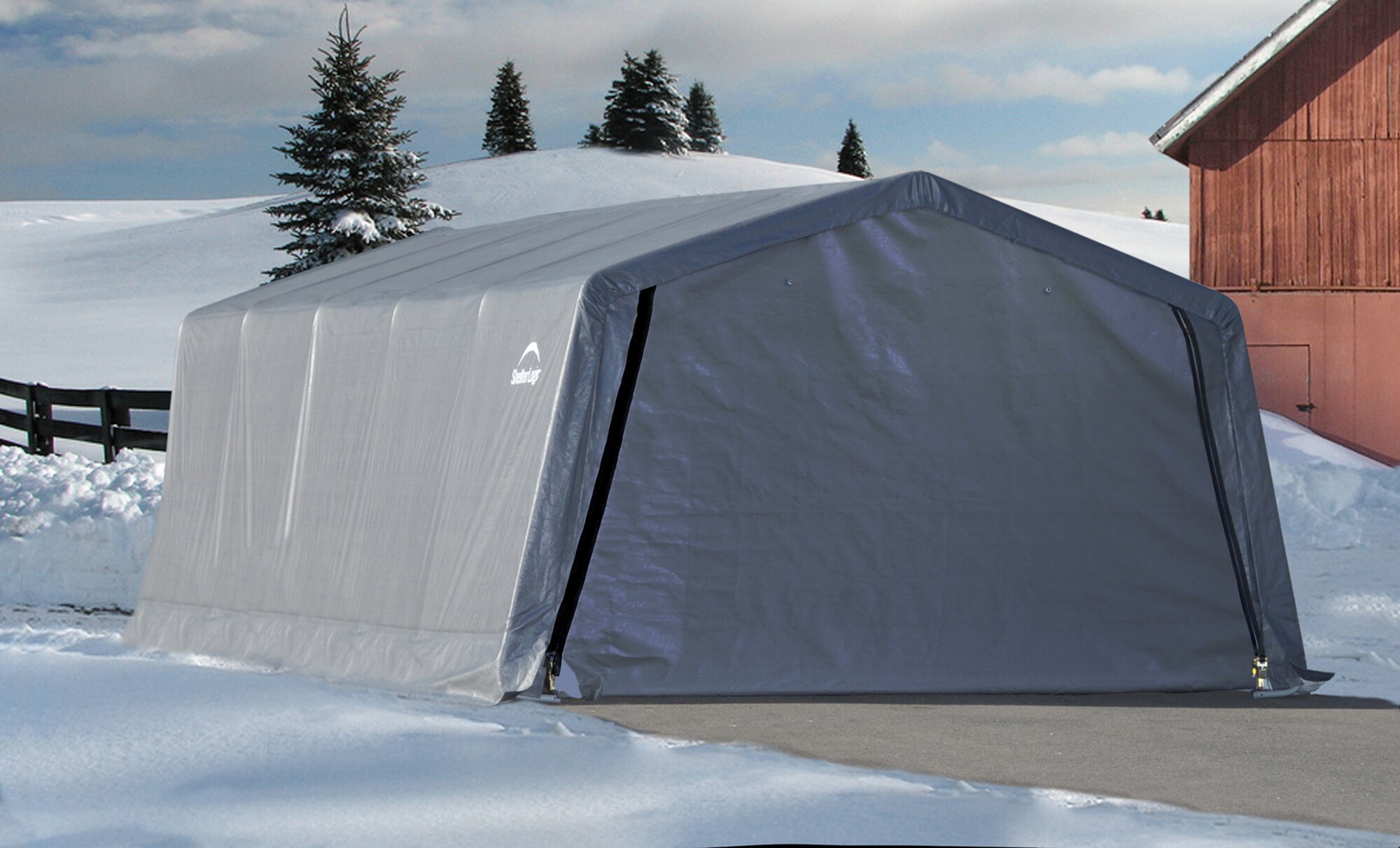 ShelterLogic 12.34-ft x 19.89-ft Canopy Storage Shelter in the Canopy ...